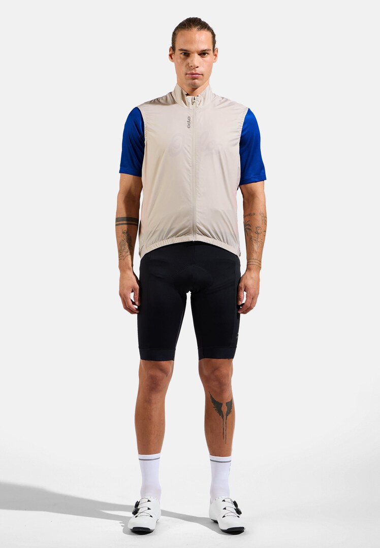 Essential Windproof Cycling Vest in silver cloud | High