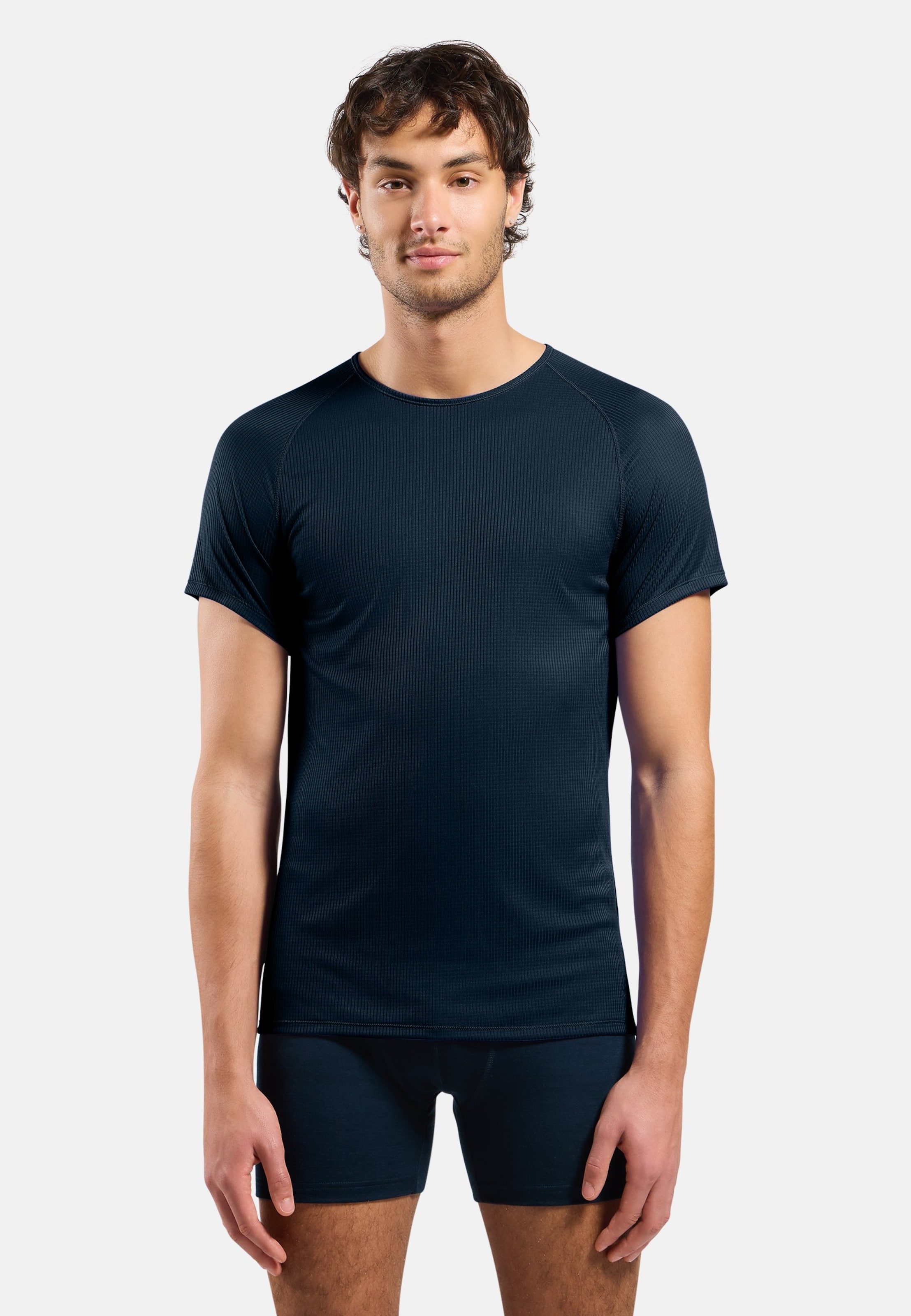 Odlo Kurzärmeliger Active Light Base Layer mit Rundhalsausschnitt für Herren, M, marineblau