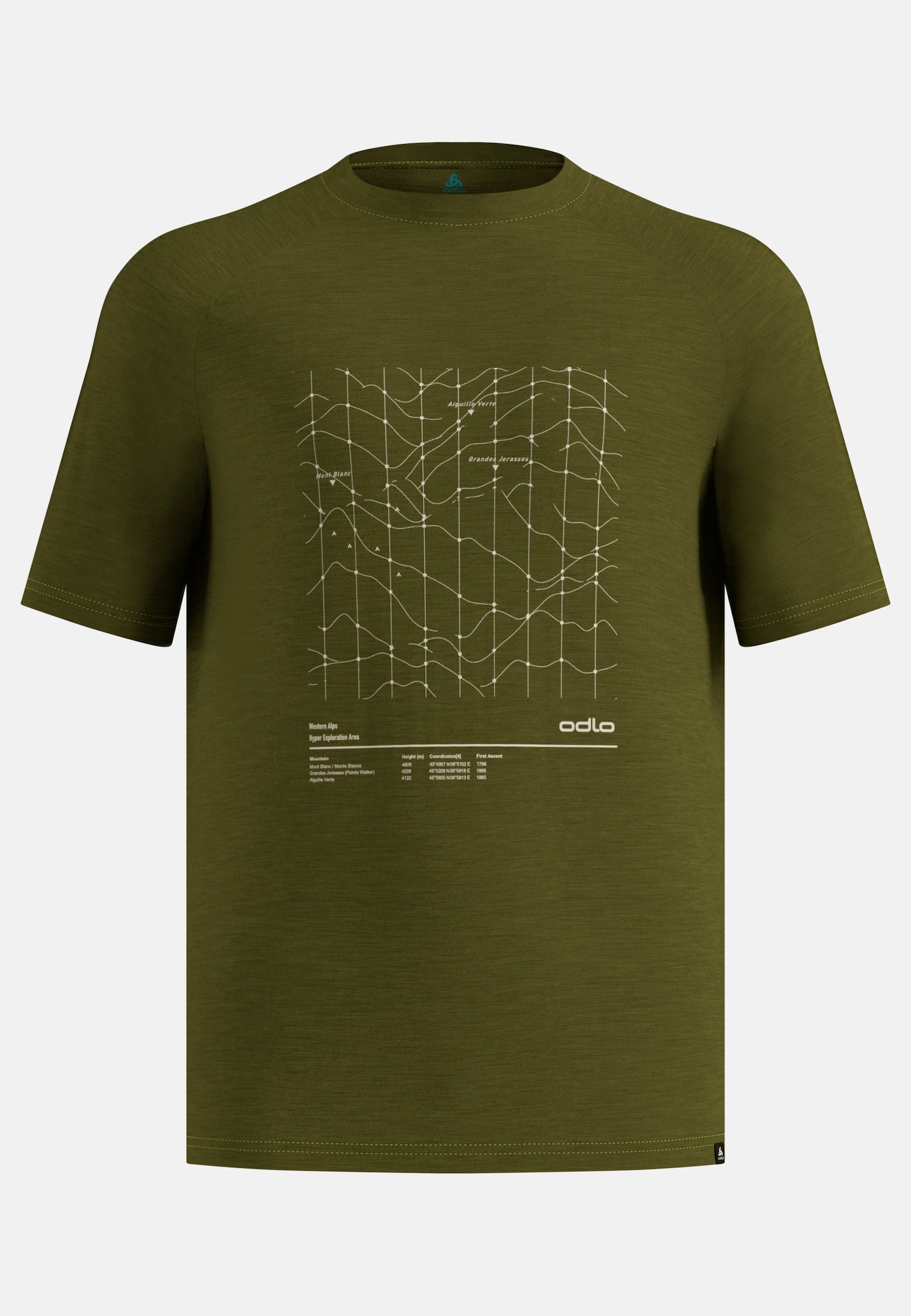 The Ascent Merino-blend hyper mapping t-shirt