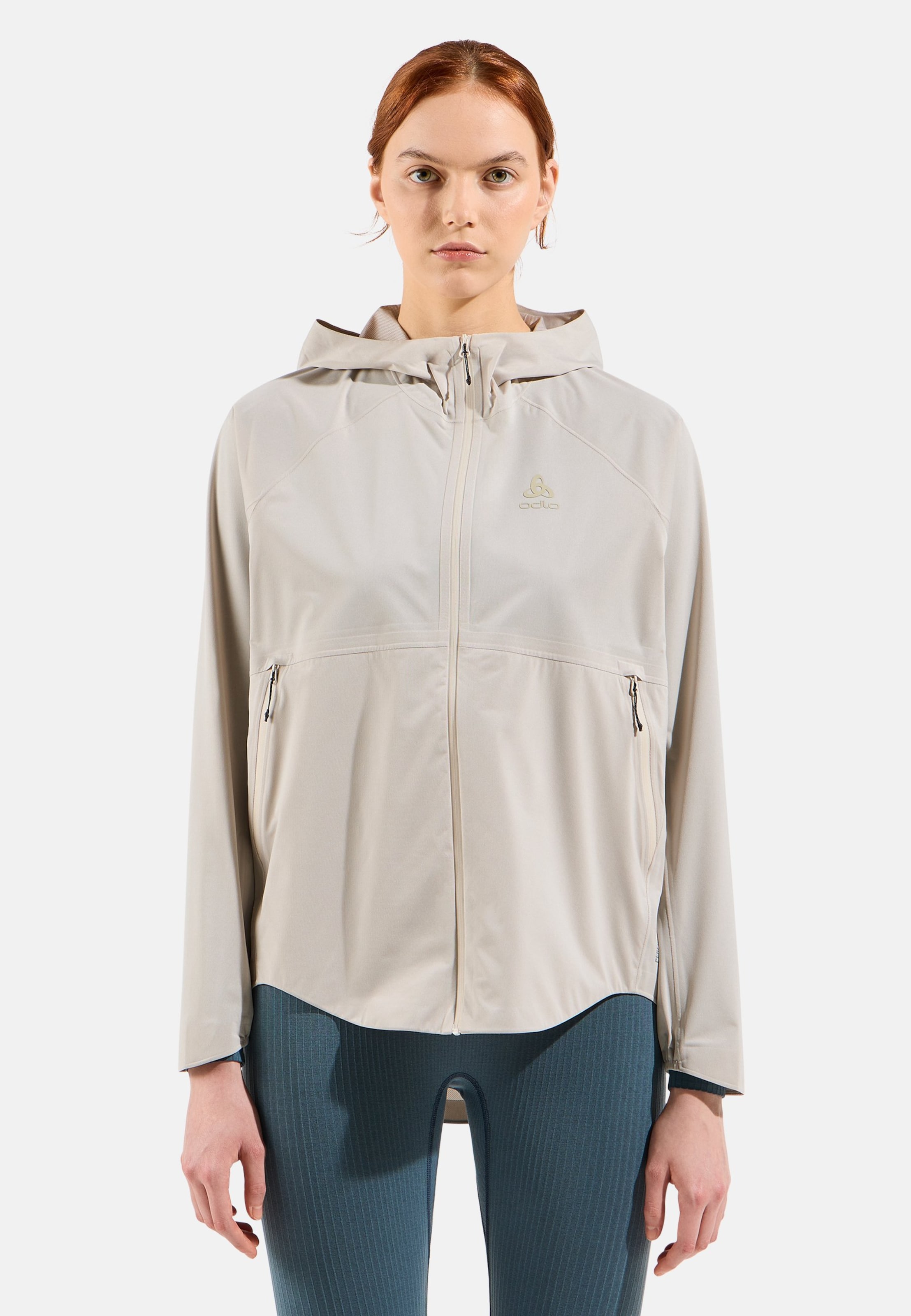 Odlo Active 365 Laufjacke für Damen - Training, Running - beige, S