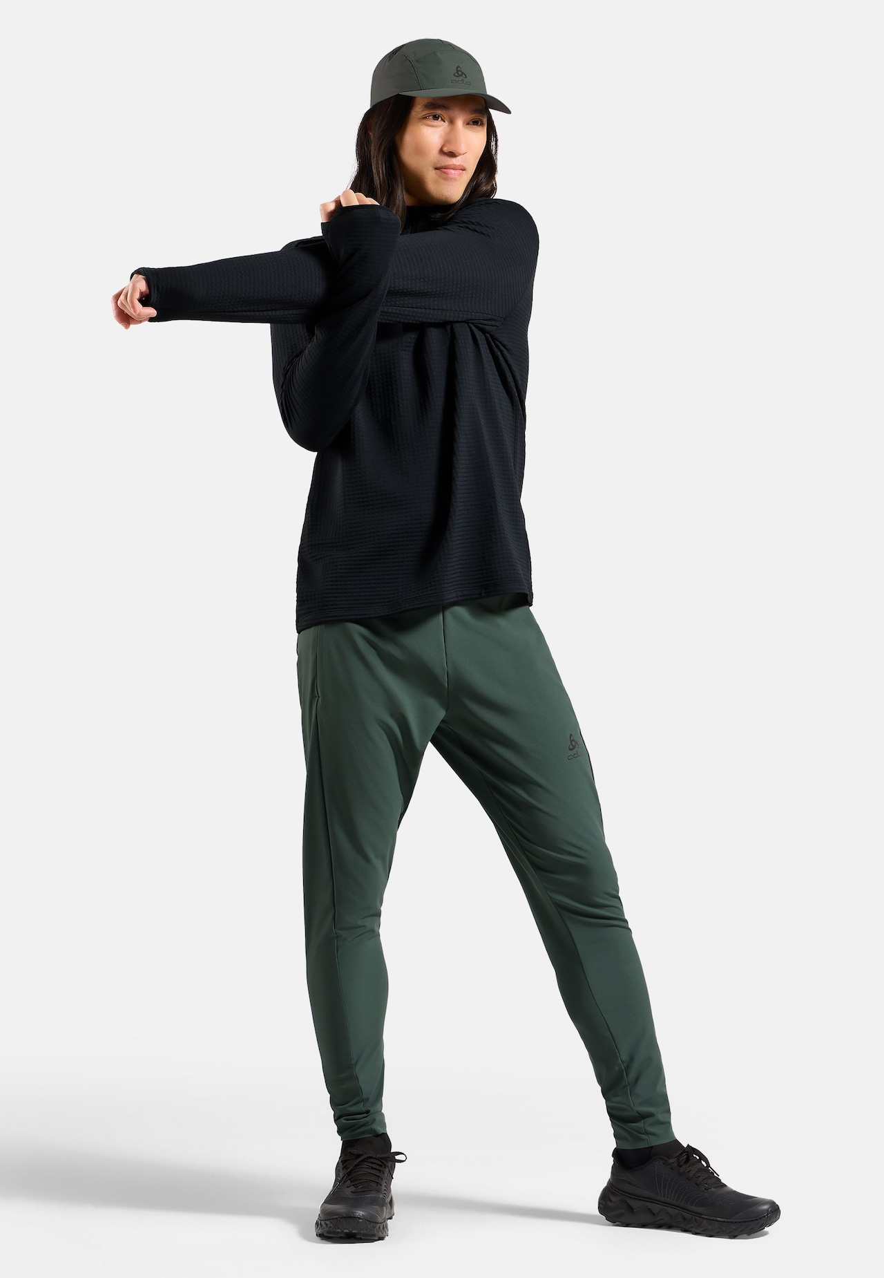 Felpa da running Essential Thermal a mezza zip