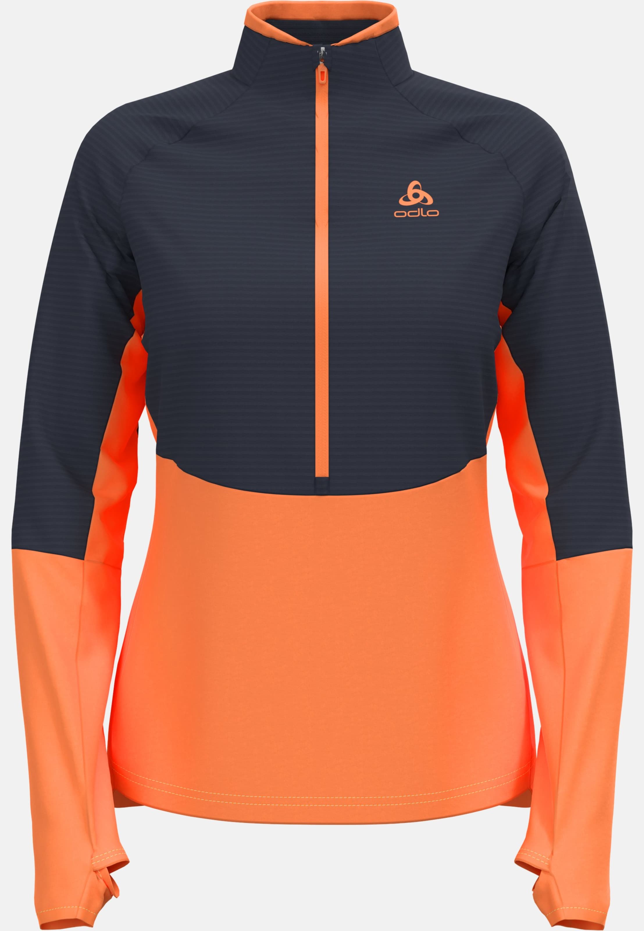 Odlo Descent Ceramiwarm Mid Layer mit Halbreissverschluss für Damen, XS, orange