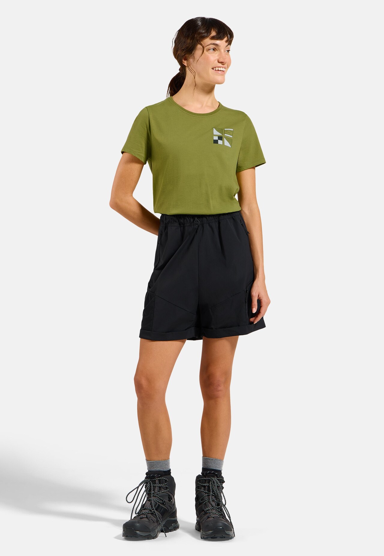 T-shirt Odlo Flags in misto cotone