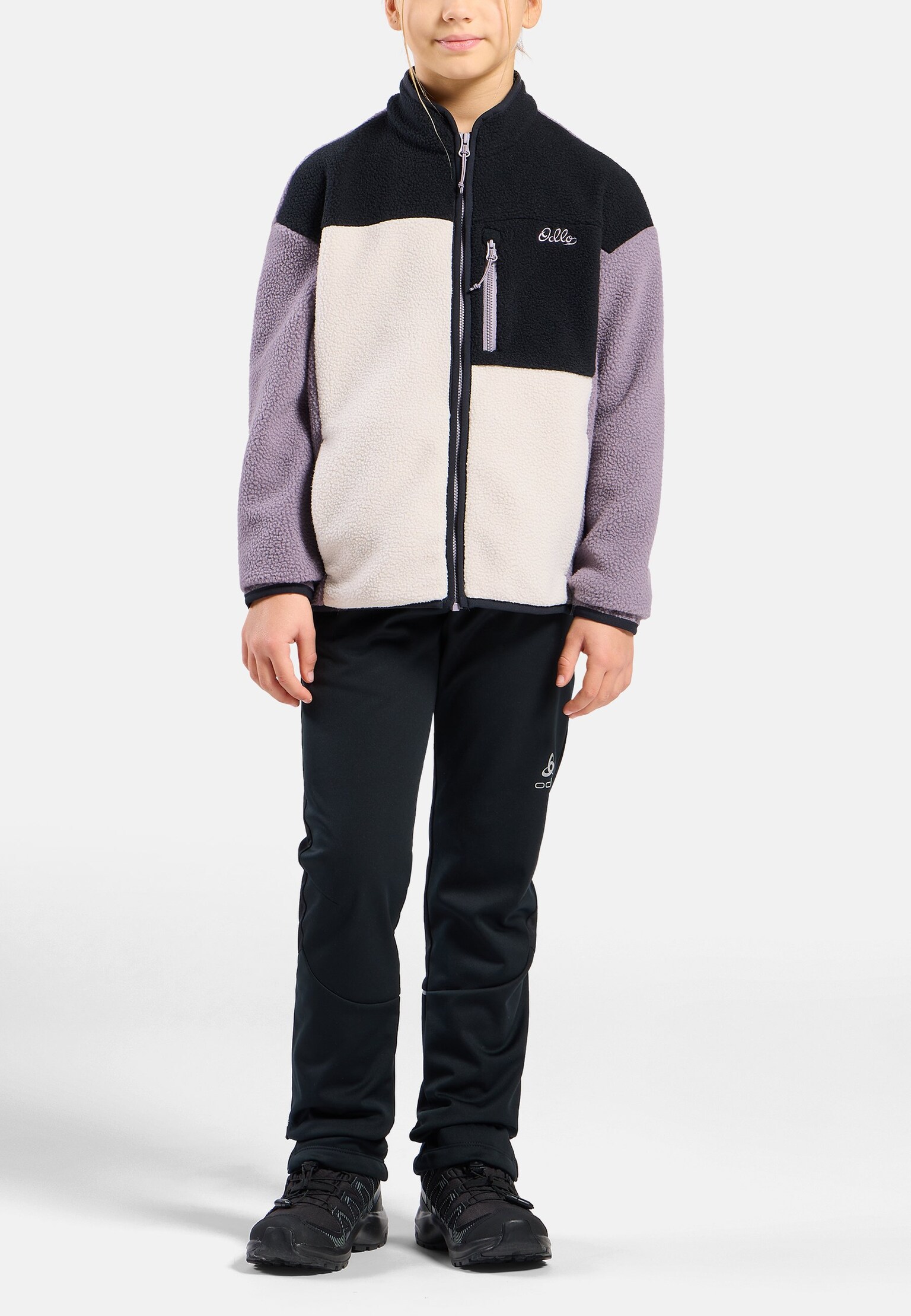 Essentials Mid Layer mit Reissverschluss in Colourblocking-Optik für Kinder