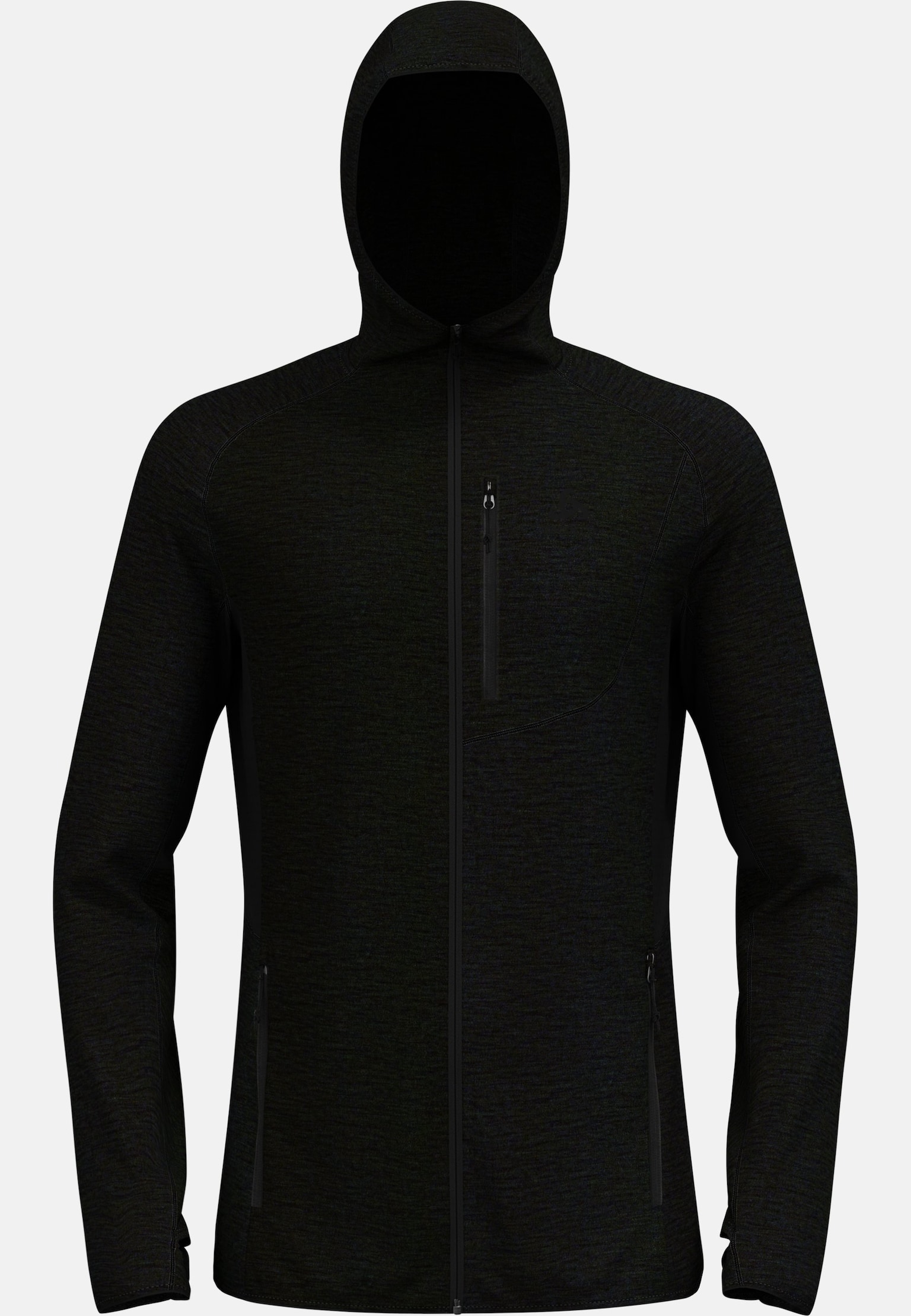Mid layer micro Ascent Performance Wool 125 con cappuccio e zip