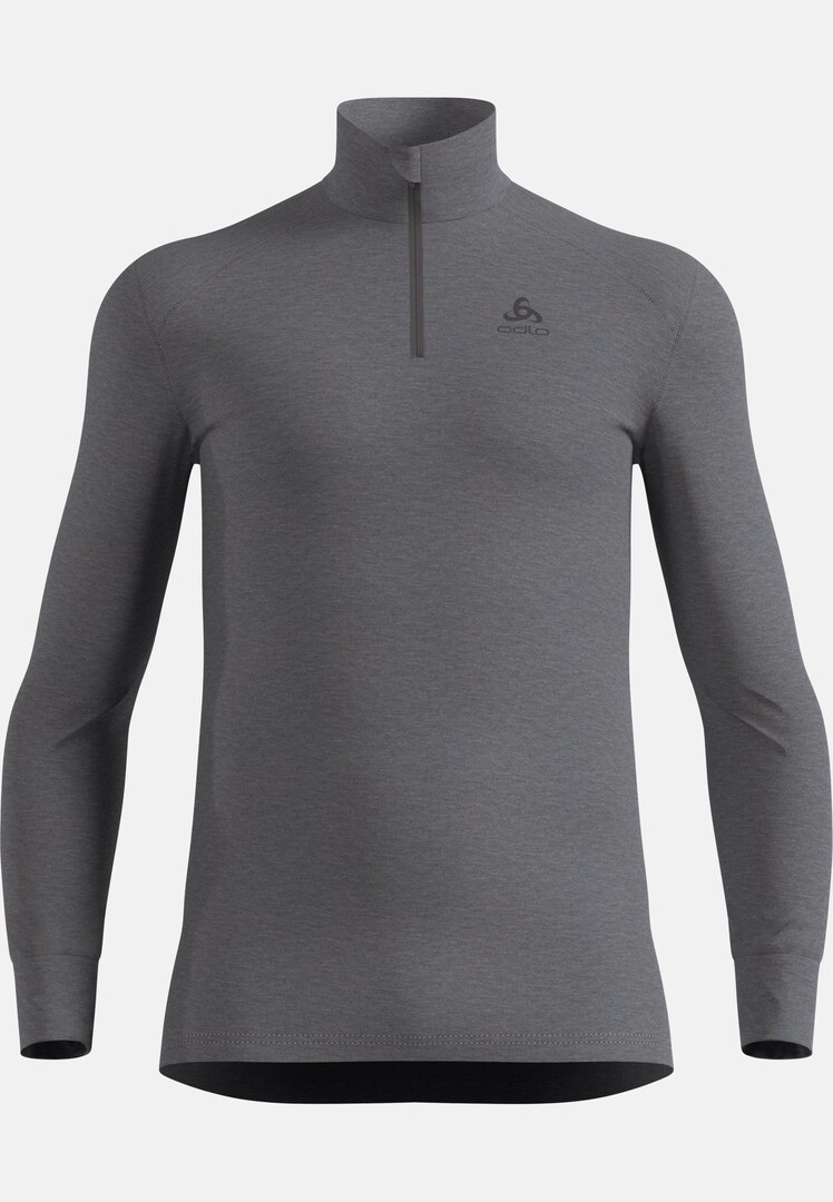 ★andar★ Active Warm Plus Half Neck Long Sleeve Men's Thermal Zip Shirt Clima-Tek Zip-T Nightfall Heather