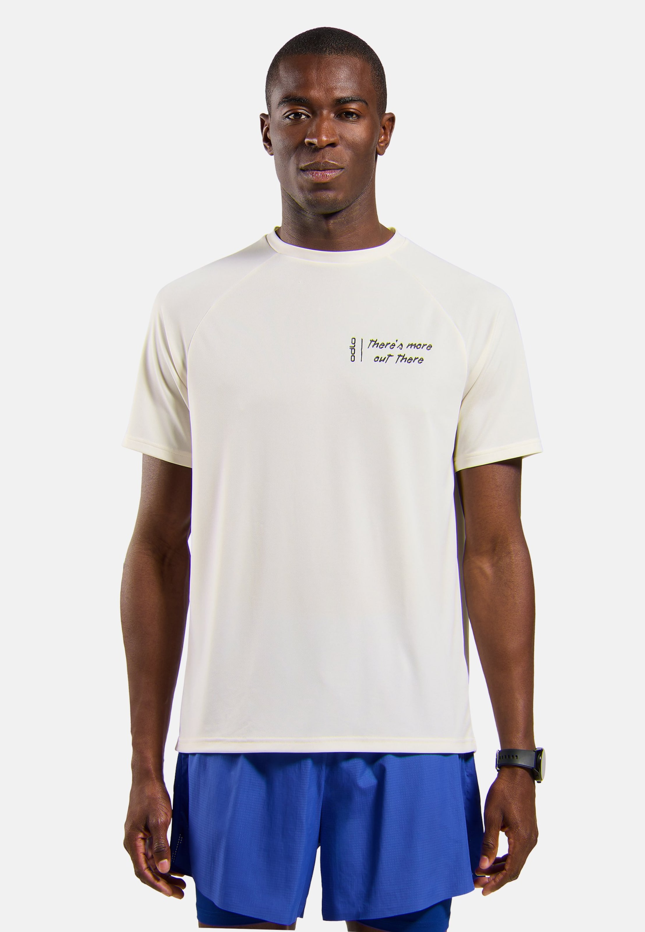 Odlo Essential Print Lauf-T-Shirt für Herren - Training, Running - beige, L