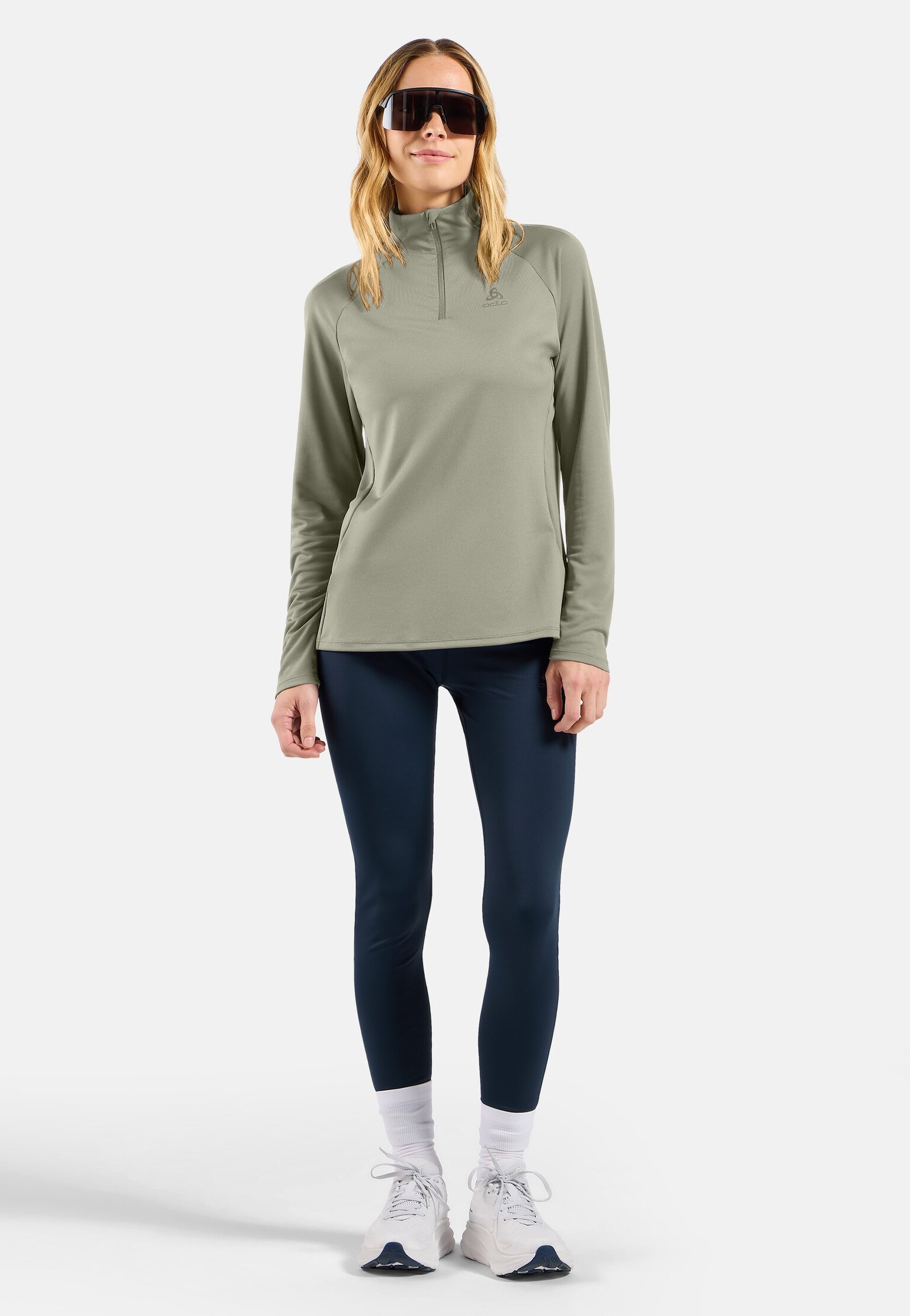 Mid layer running Essentials Ceramiwarm con mezza zip