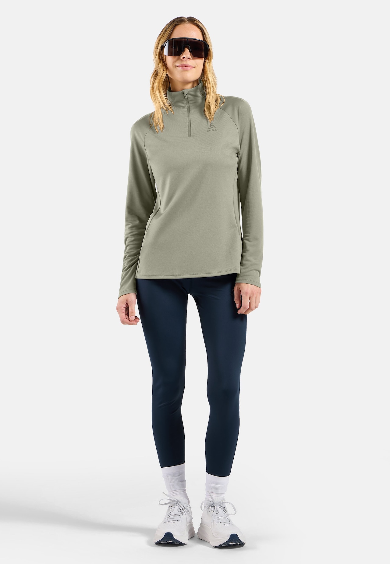 Felpa da running Essential Ceramiwarm a mezza zip