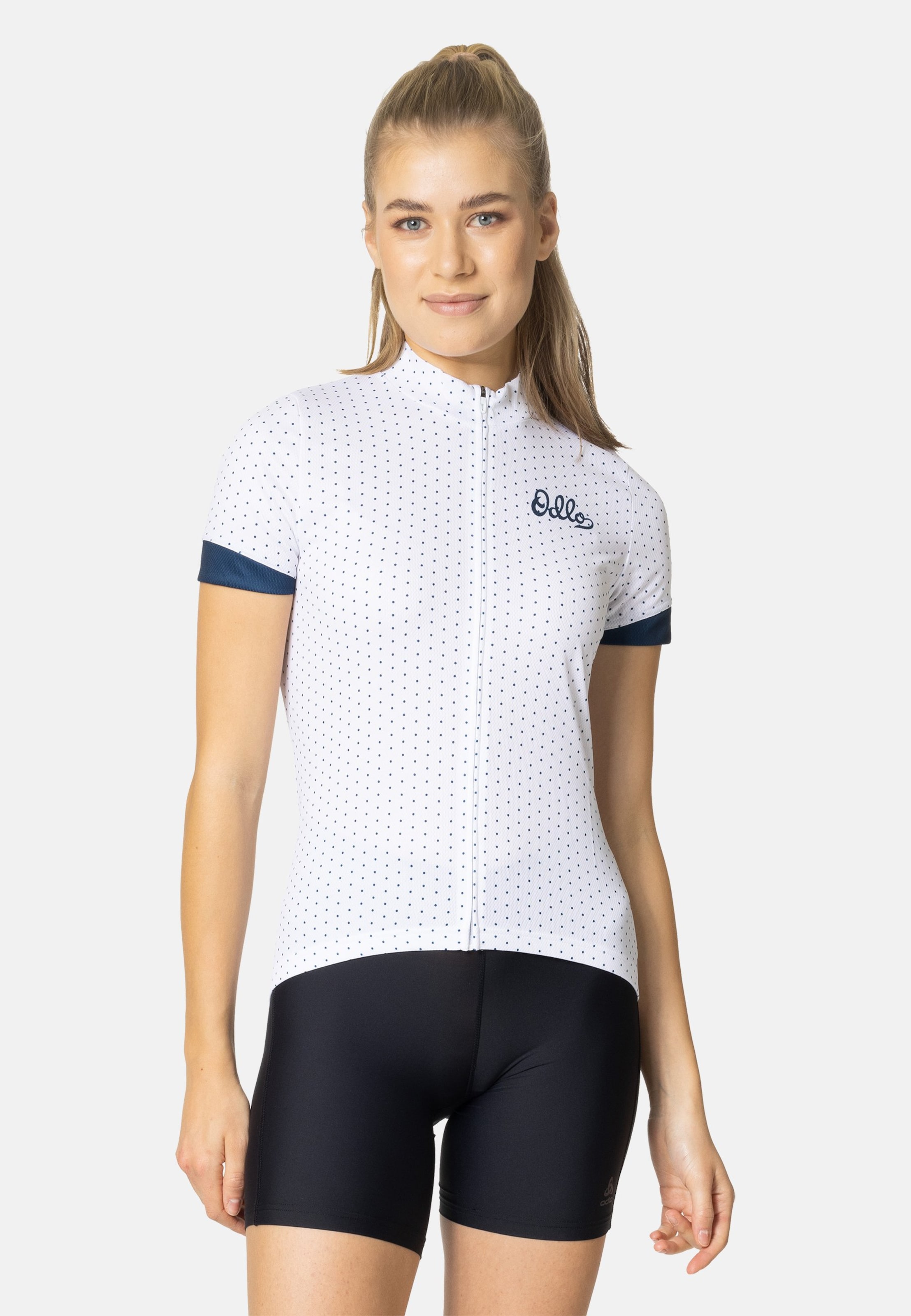 Odlo Essentials Radtrikot mit Print für Damen - Radsport - weiss, M