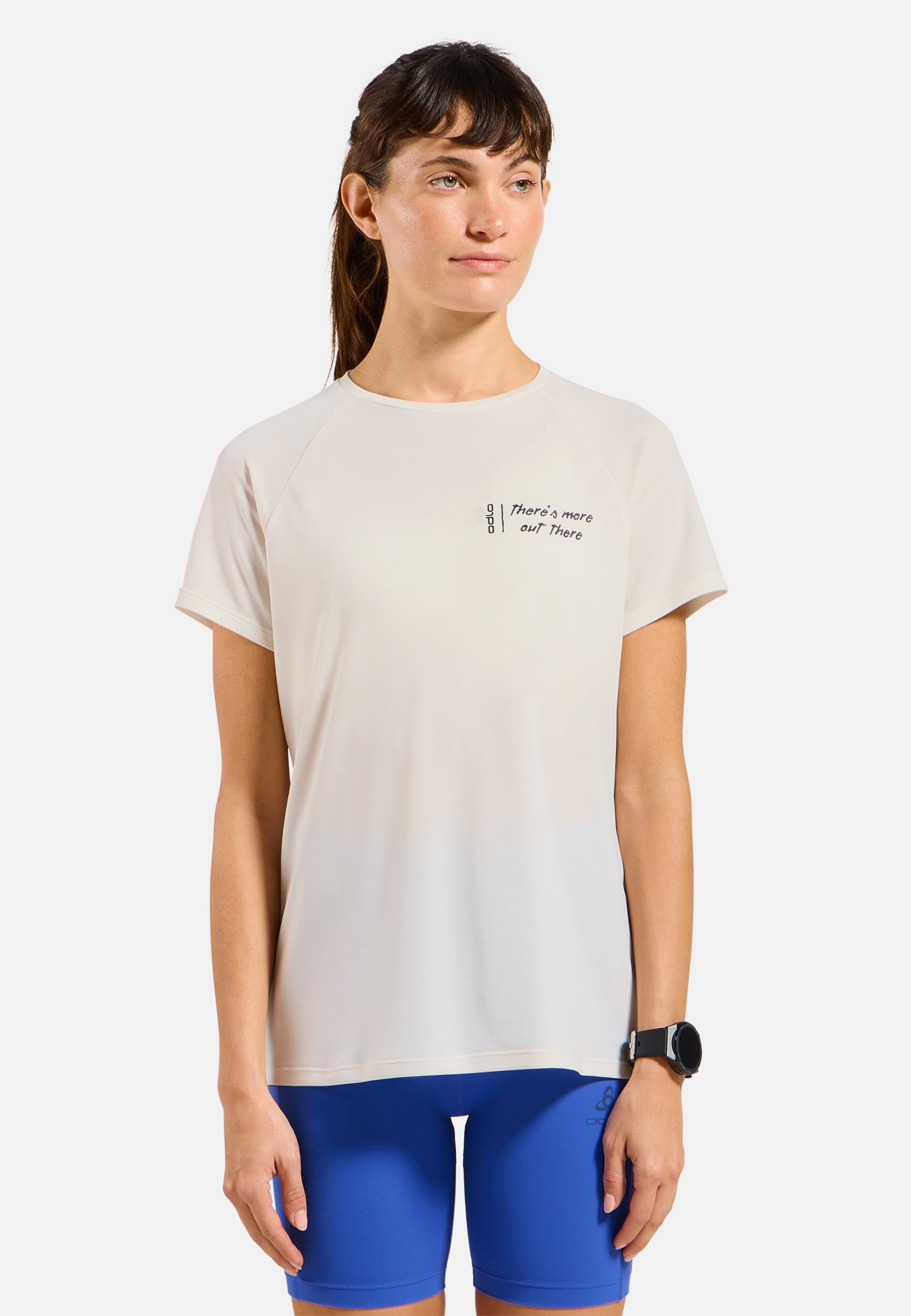 Odlo Essential Print Lauf-T-Shirt für Damen - Training, Running - beige, M