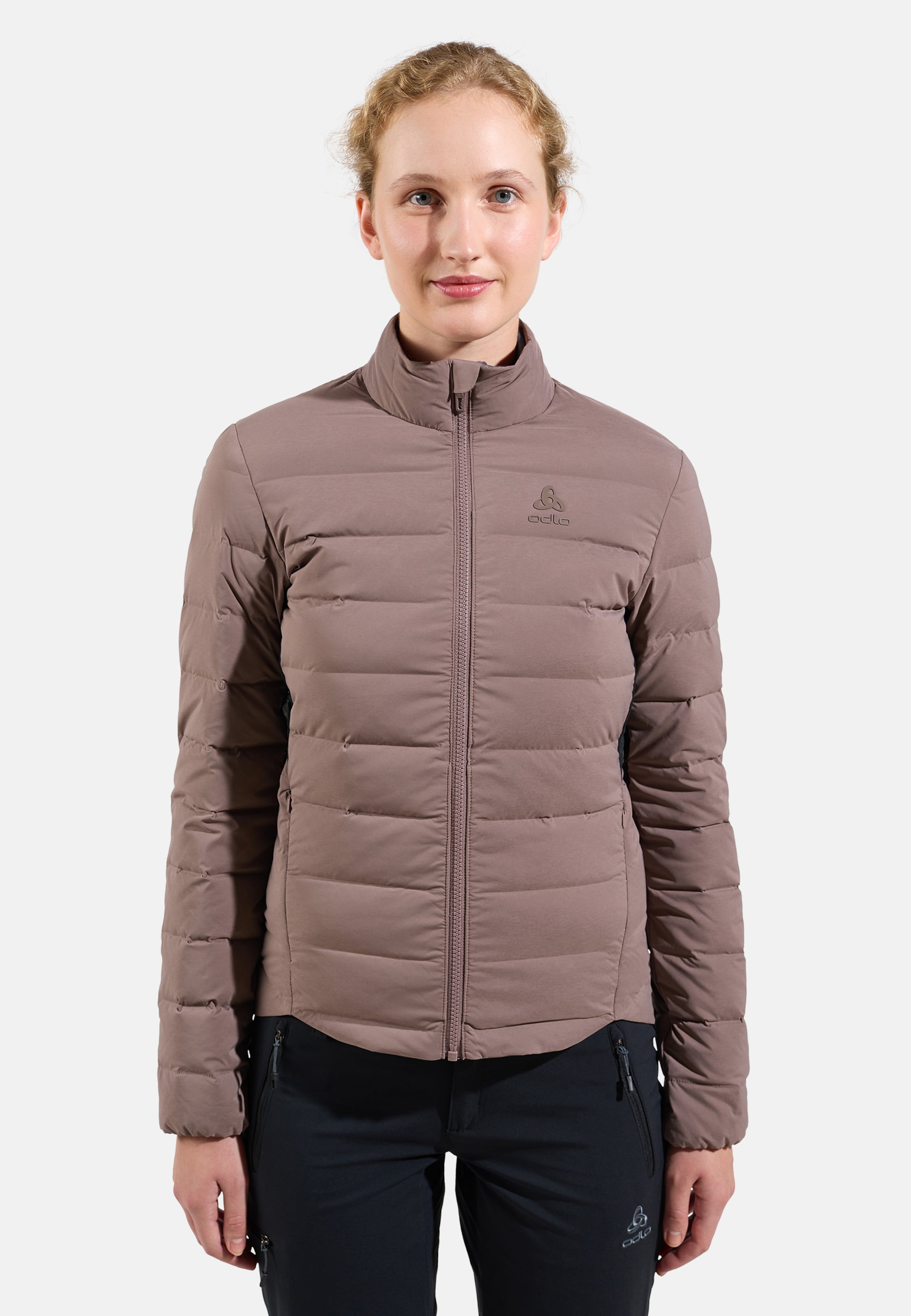 Odlo Ascent N-Thermic Hybrid Isolationsjacke für Damen - Casual Comfort - braun, M