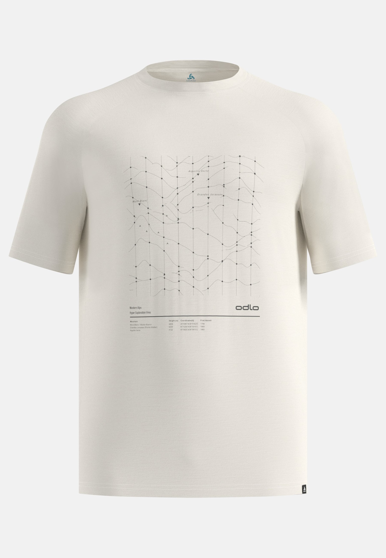 T-shirt en laine mélangée Ascent avec imprimé hyper mapping