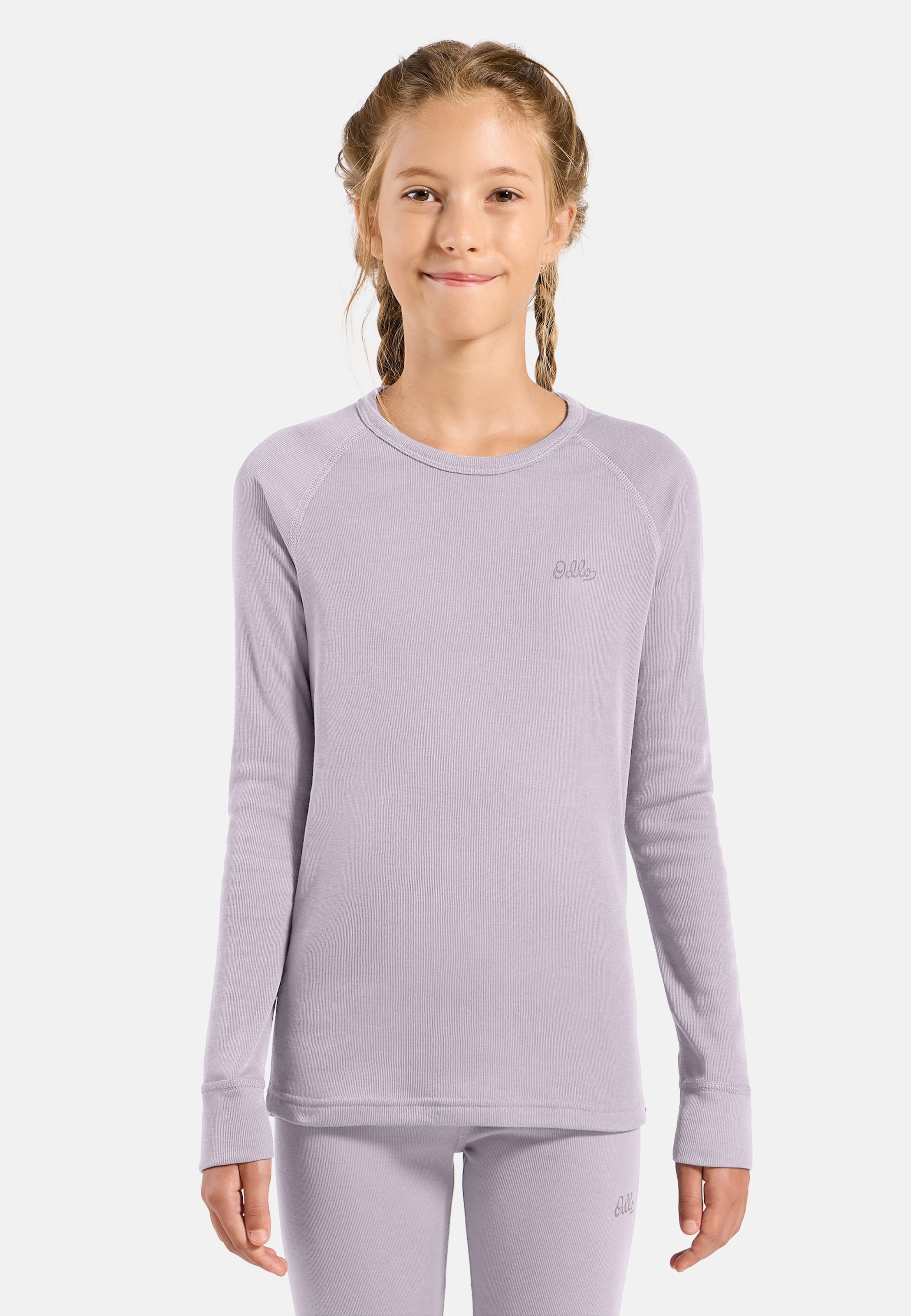 Odlo Klassisches Active Warm Base-Layer-Set für Kinder, 104, lila