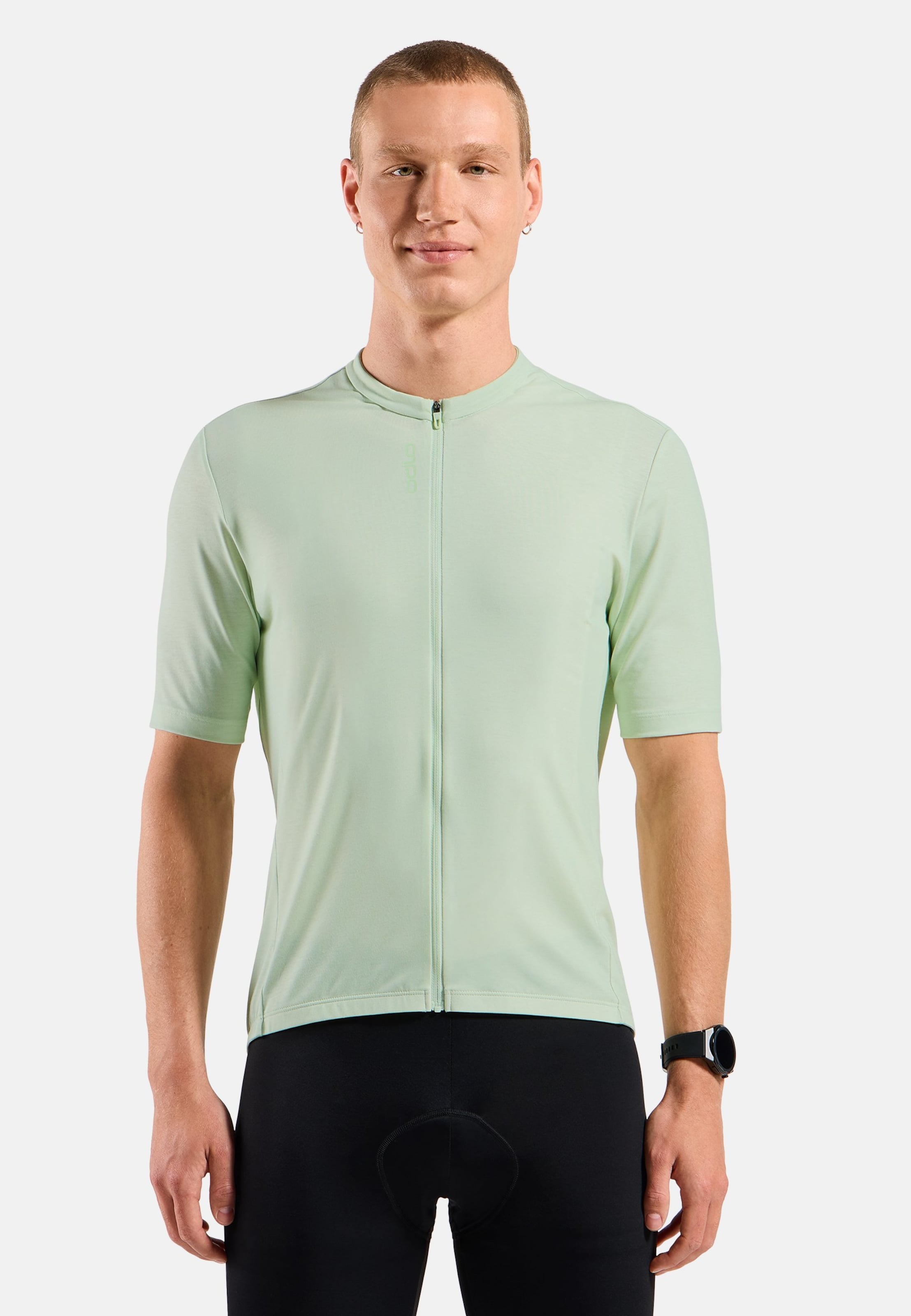 Odlo Essential Rad-Shirt Full-Zip für Herren - Radsport - grün, XXL