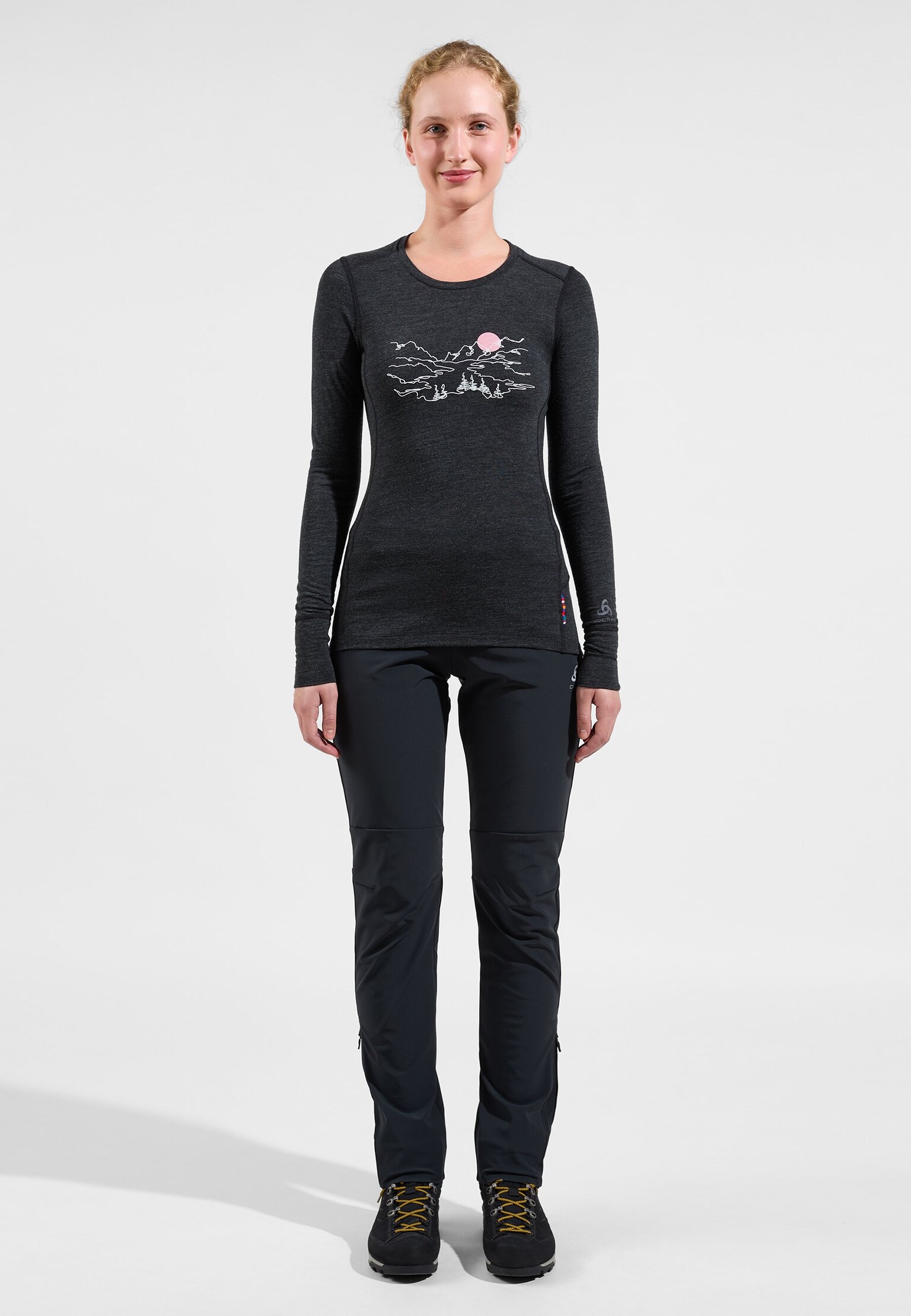 Merino 200 Warm Langarmshirt mit Print