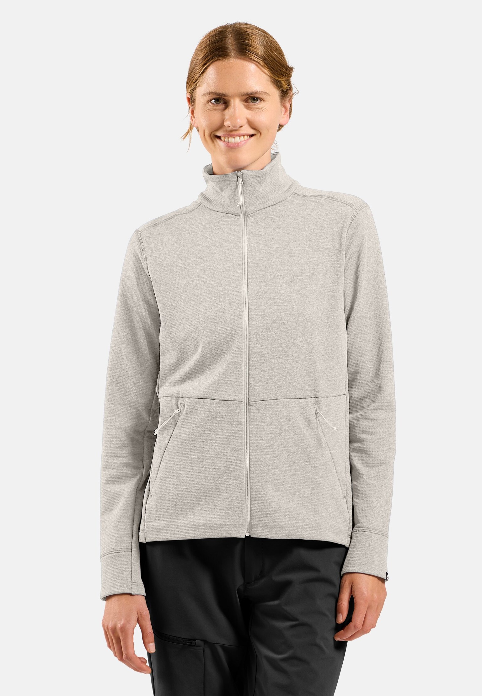 Veste multisport à zip intégral en polaire à structure quadrillée Essentials