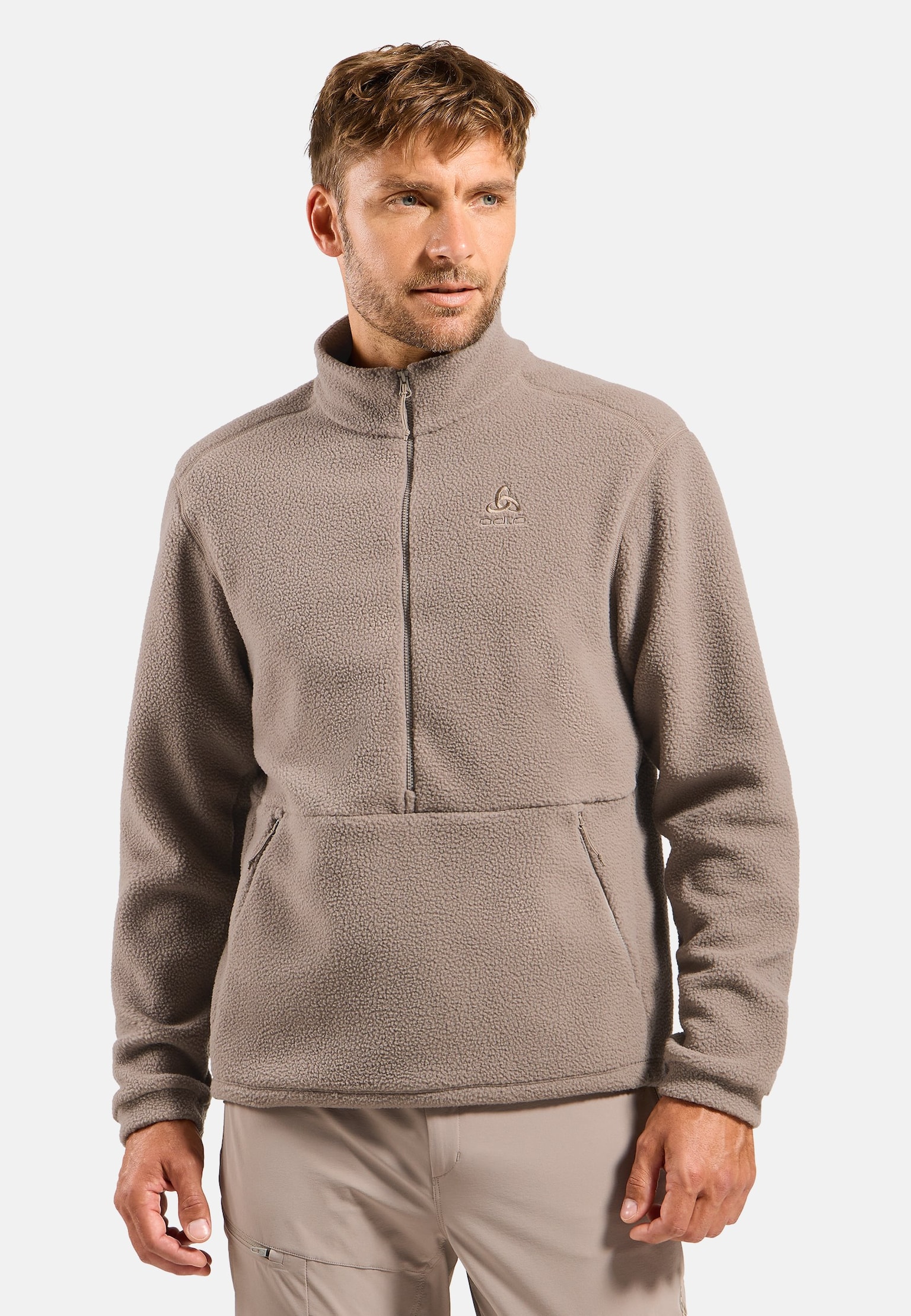 Essential High Pile Solid Half-Zip Mid Layer