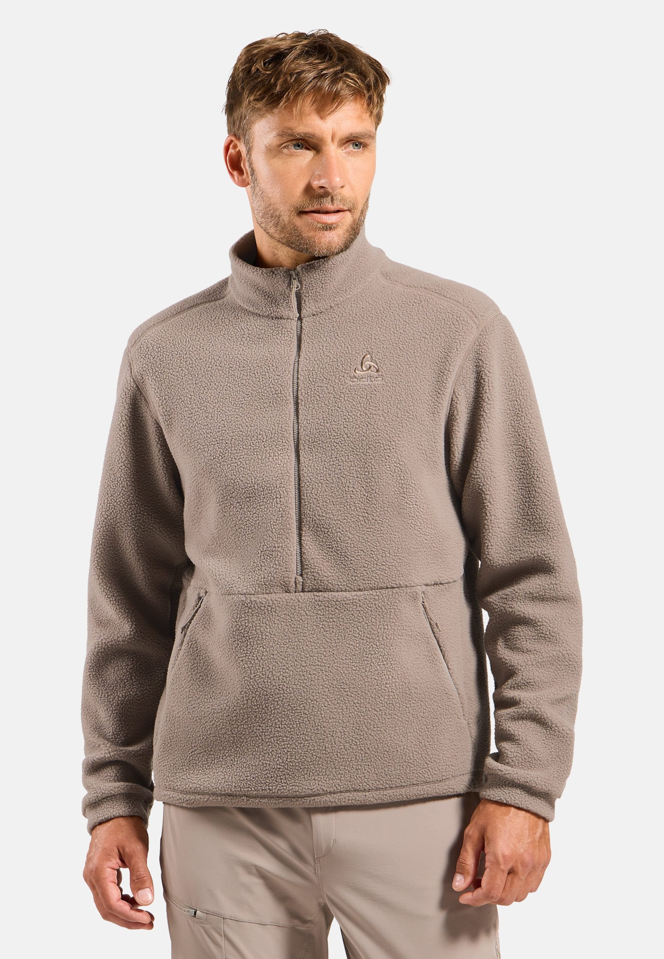 Odlo Ascent 365 Fleece-Pullover für Herren, XXL, beige