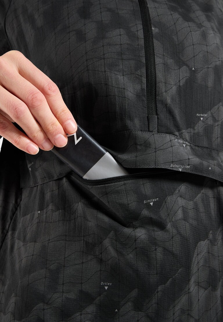 Zeroweight hardloopanorak met capuchon en hyper print