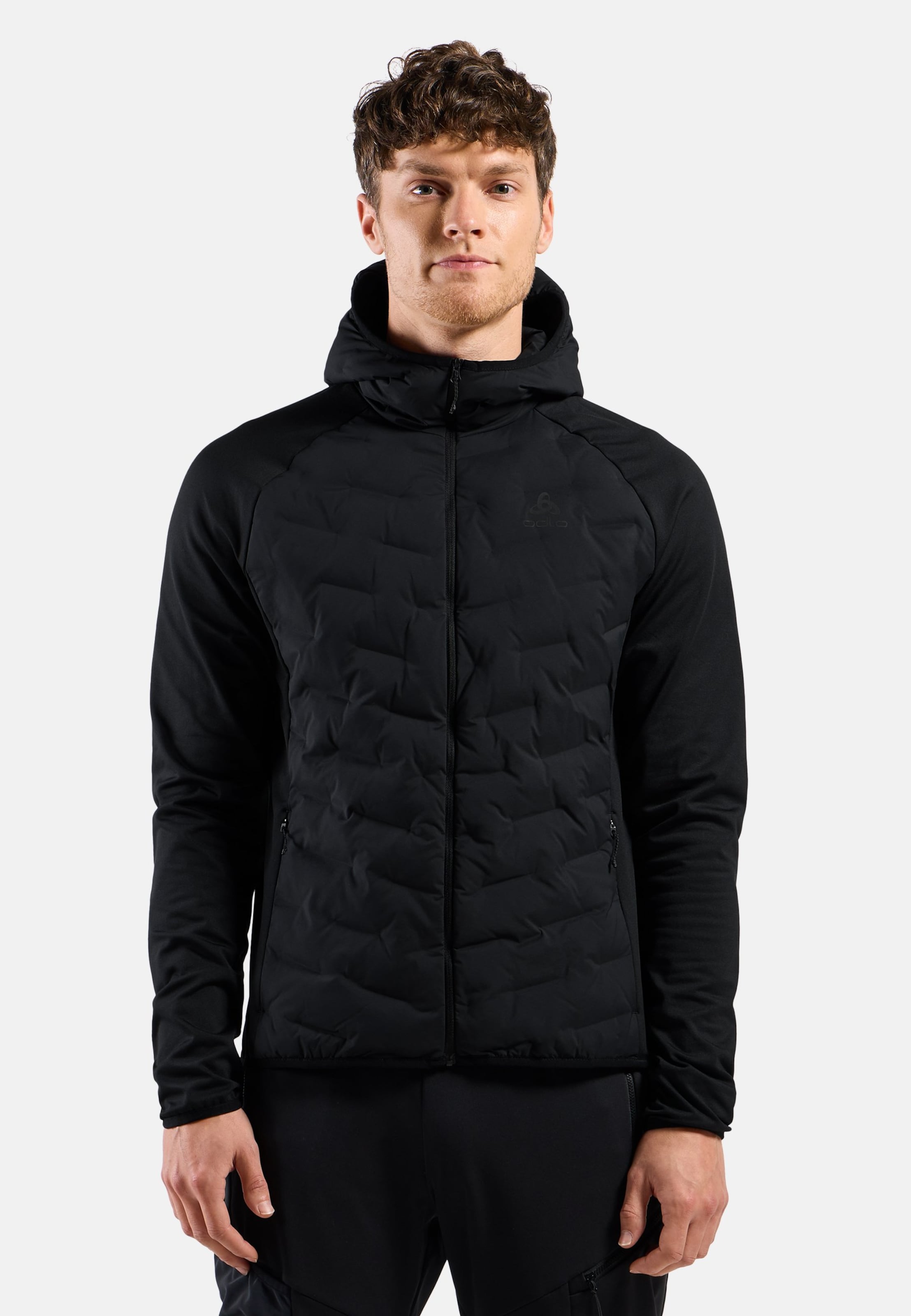 Odlo Zeroweight Insulator Langlauf-Hoodie Full-Zip für Herren - Skilanglauf, Running - schwarz, S