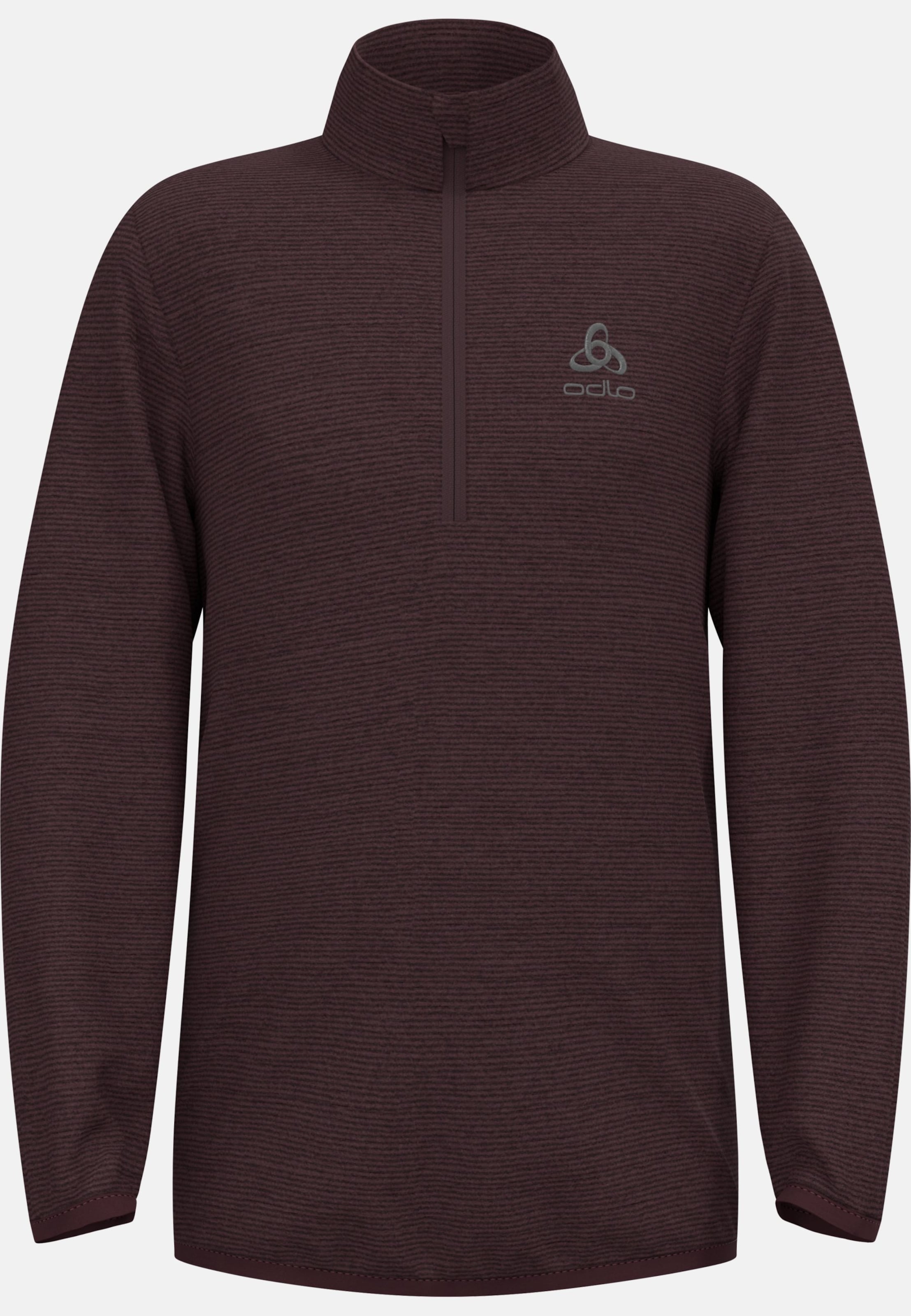 Odlo Roy Stripe Mid Layer mit Halbreißverschluss für Kinder, 128, maron