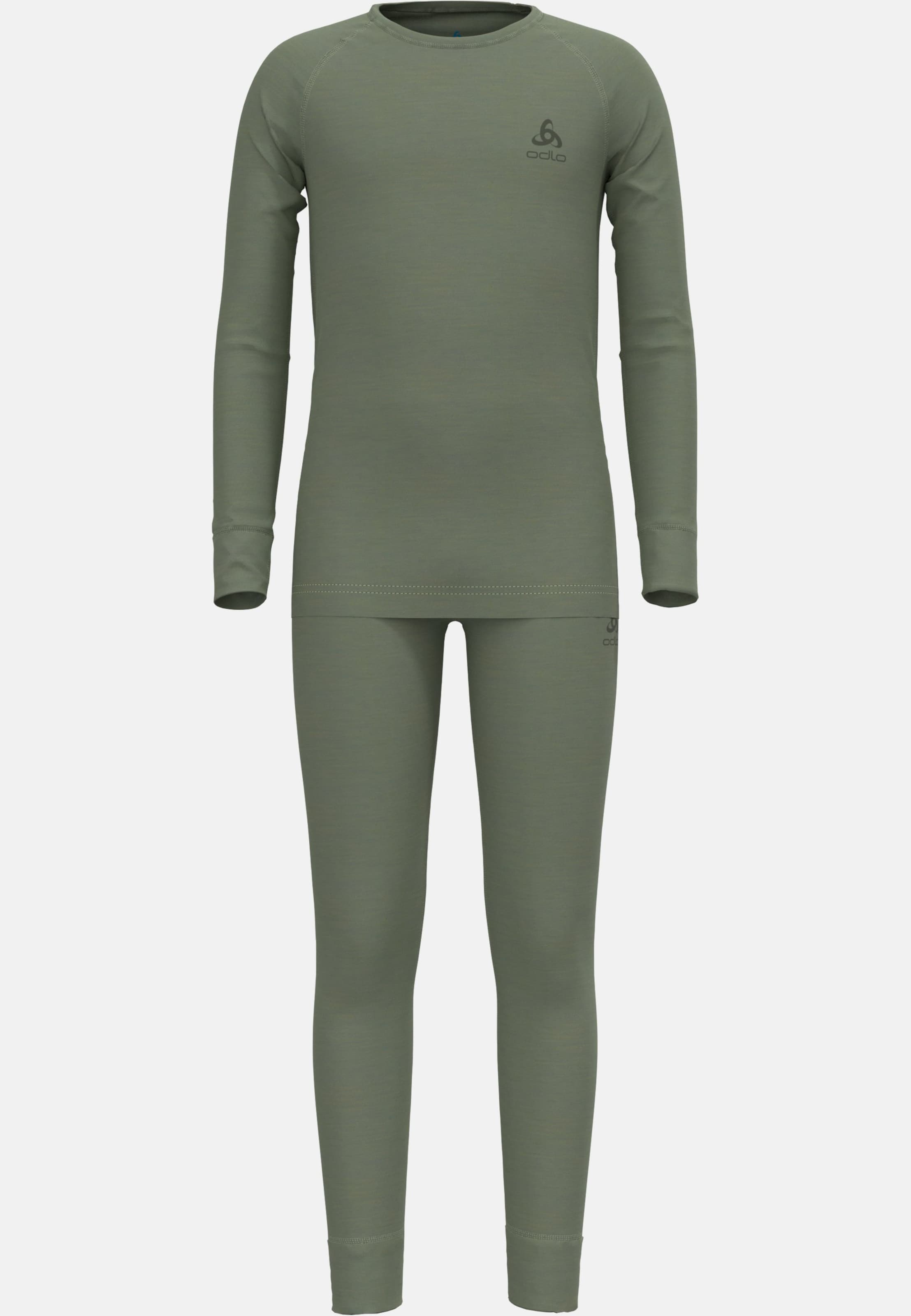 Odlo Natural Merino 200 Base-Layer-Set für Kinder, 140, grün