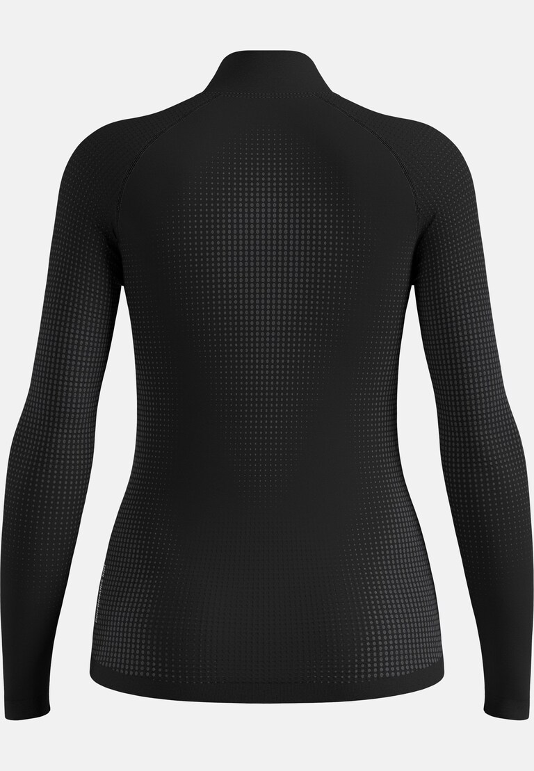 Top a collo alto con mezza zip Performance Warm da donna