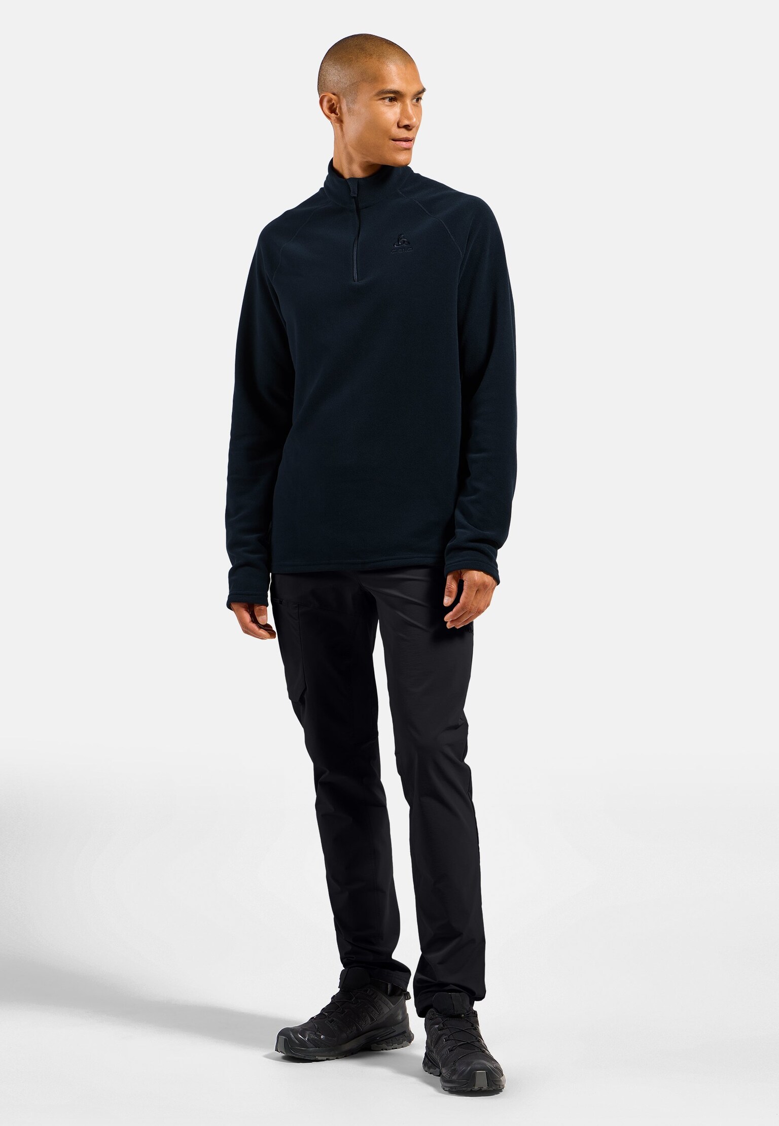 Mid layer Rigi con mezza zip