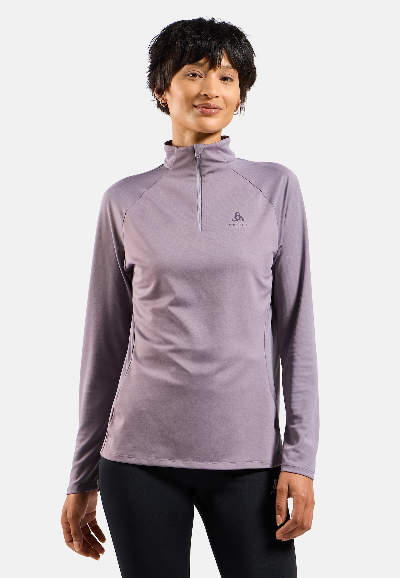 Felpa da running Essential Ceramiwarm a mezza zip