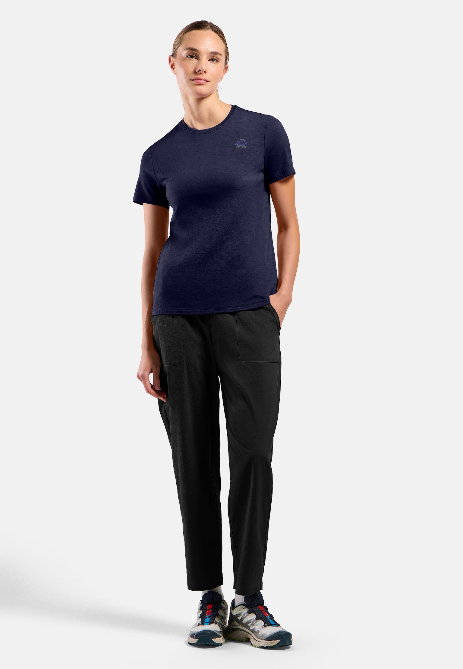 The Ascent merino 160 raincloud t-shirt