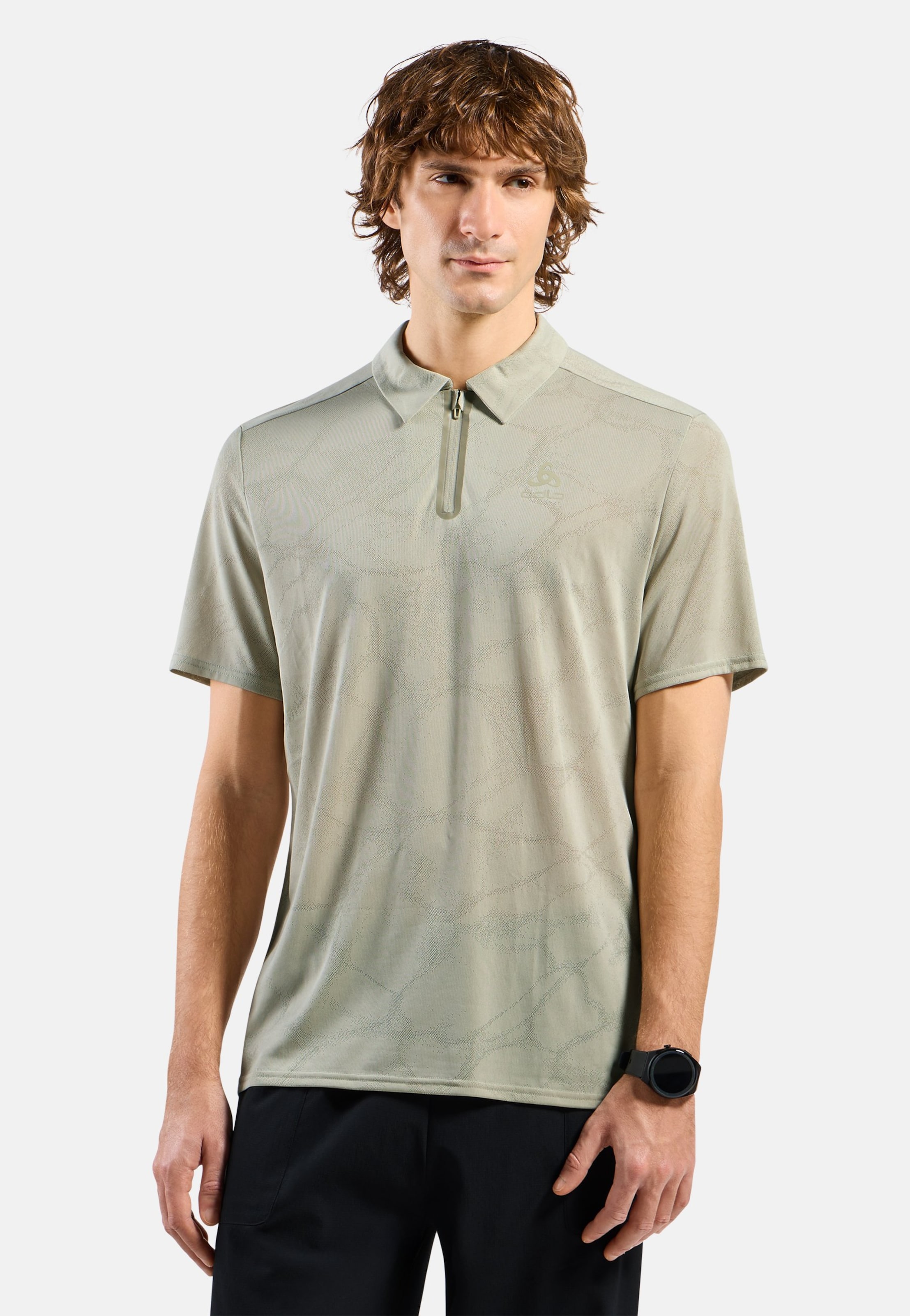 Odlo Ascent Chill-Tec Poloshirt für Herren, M, beige