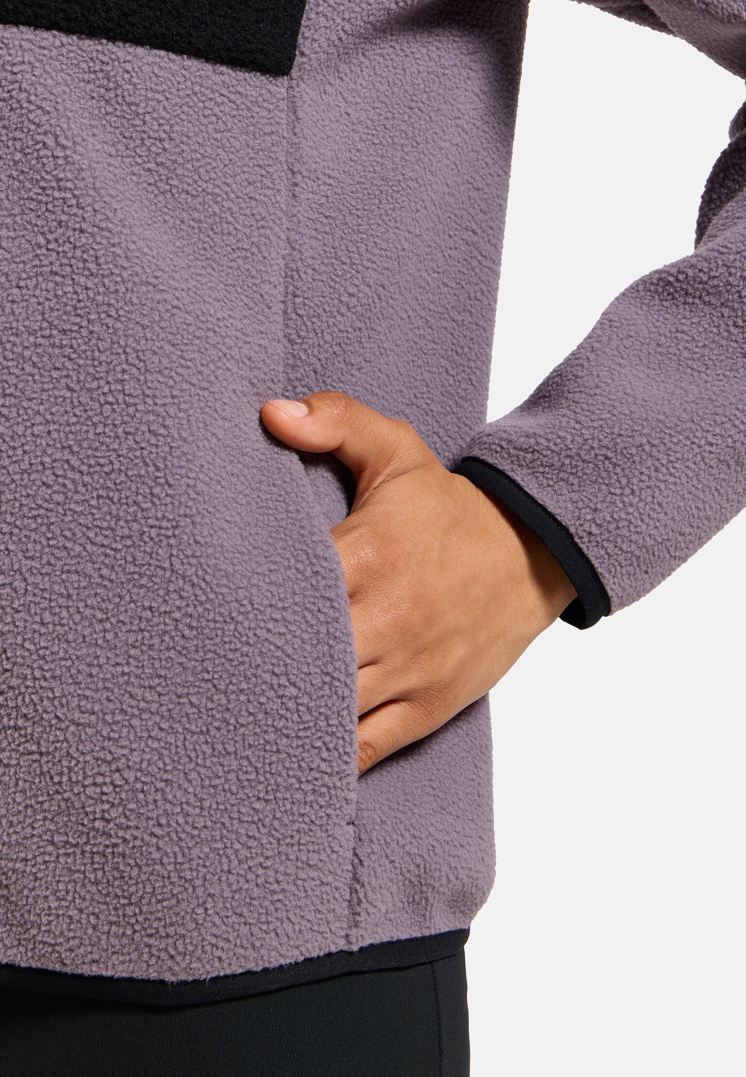 Essential High Pile Blocked Mid Layer Full-Zip