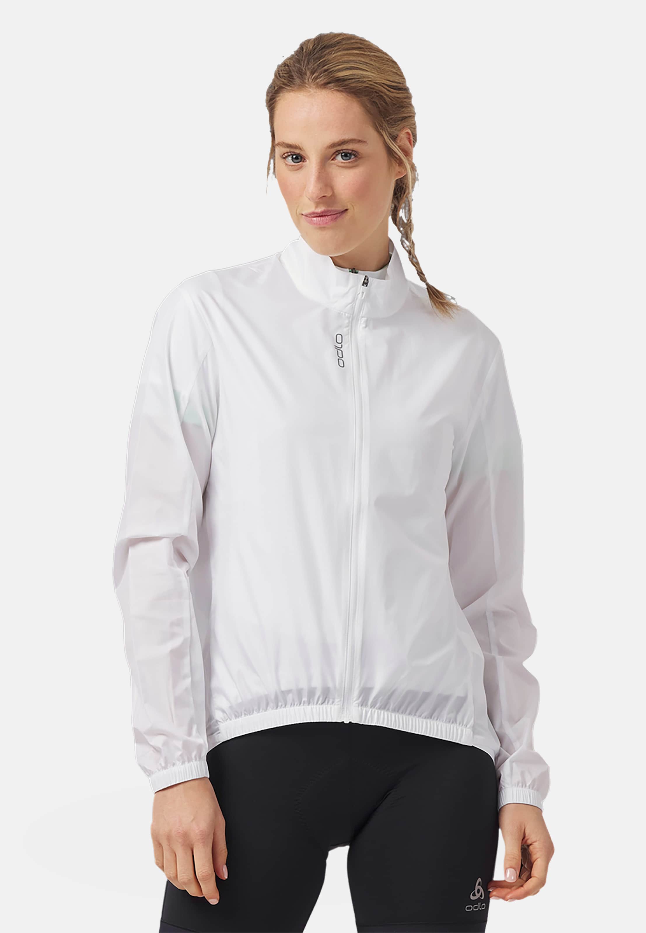Odlo Essential Windproof Radjacke für Damen - Radsport - weiss, L