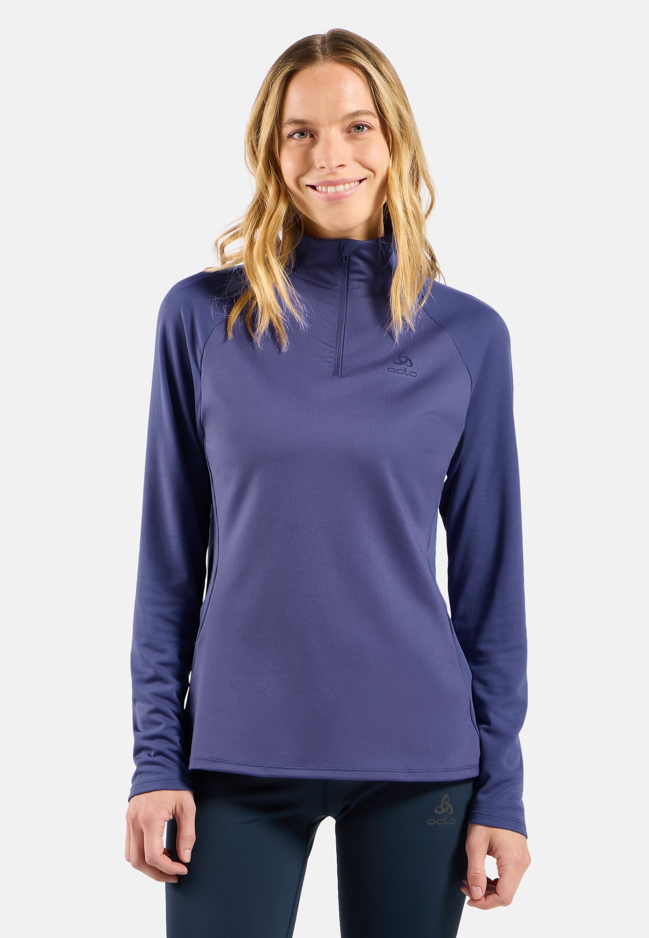 Odlo Essentials Ceramiwarm Mid Layer mit Halbreissverschluss für Damen, M, lila