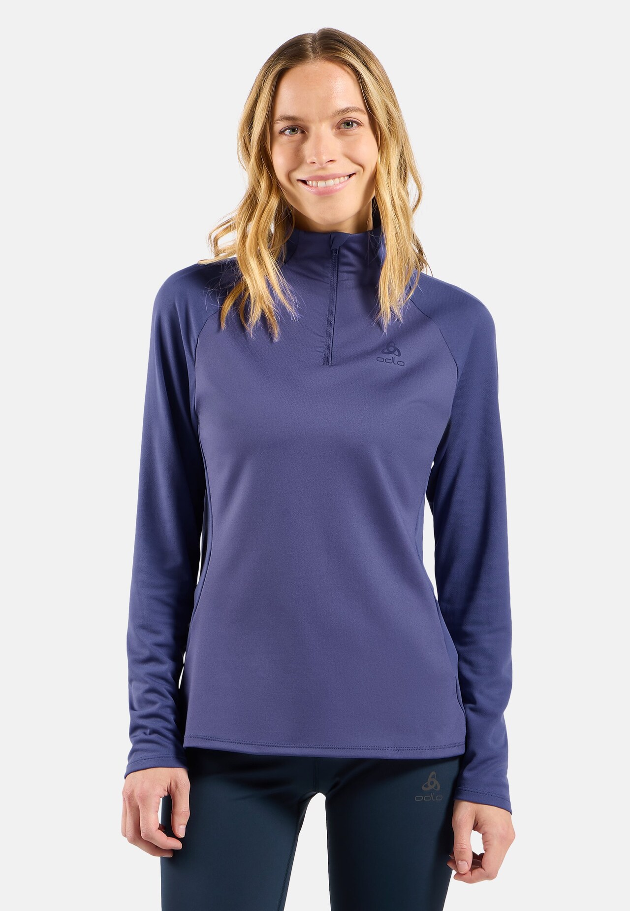 Felpa da running Essential Ceramiwarm a mezza zip