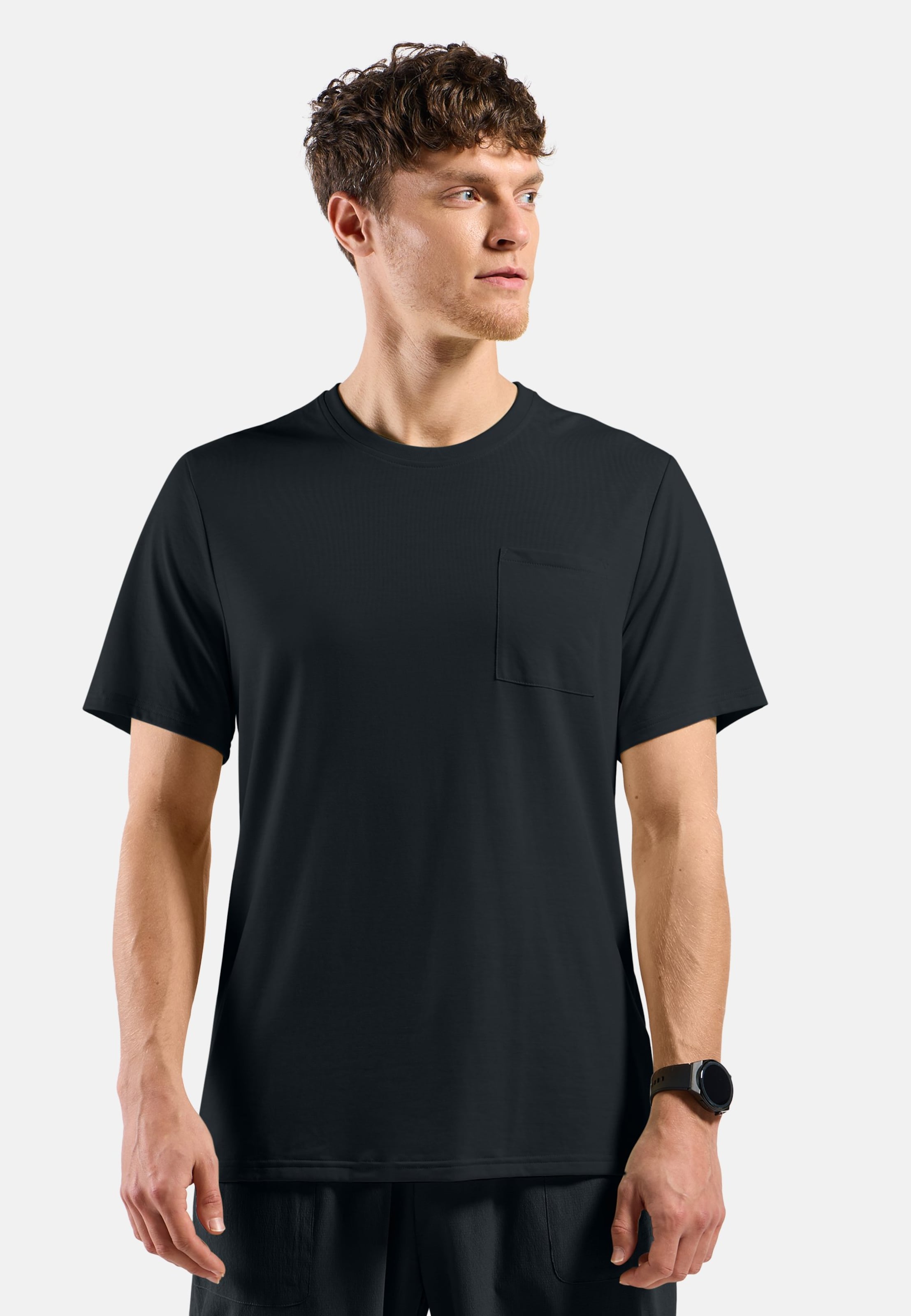 Odlo Essentials T-Shirt mit Naturfasern für Herren, M, schwarz