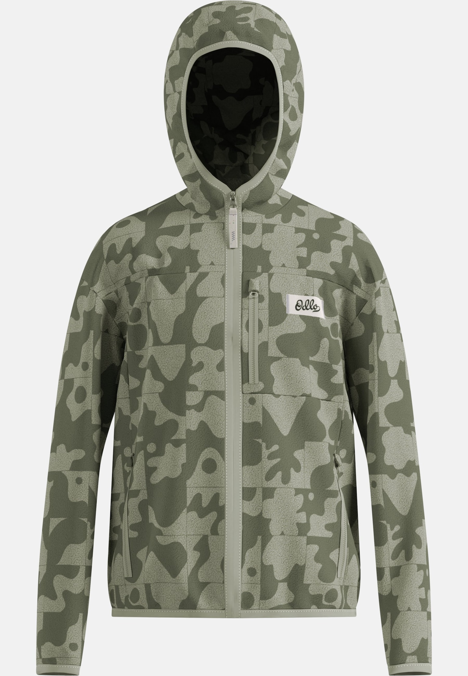 The Adventurer Collection high-pile full-zip graphic hooded mid layer