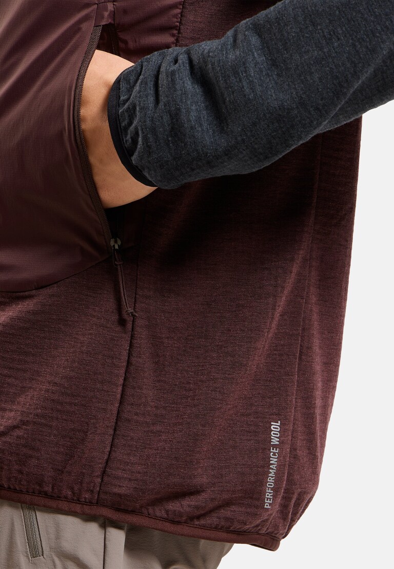 The Ascent wool insulated hybrid vest
