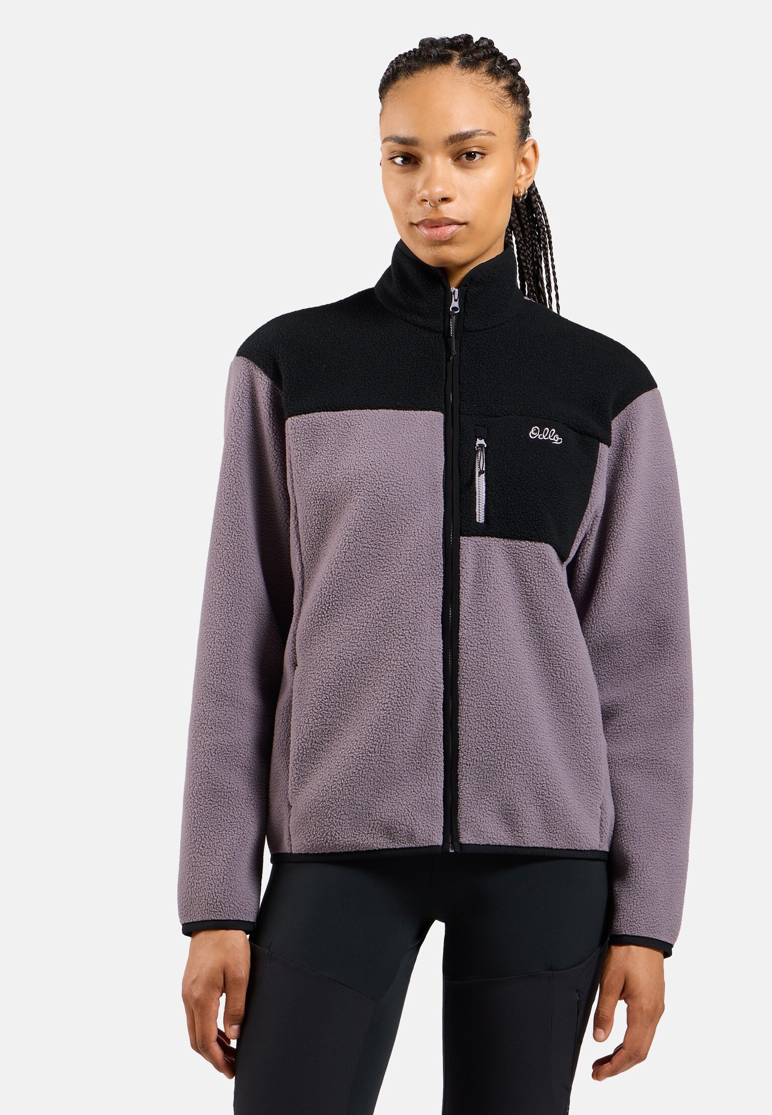 Essential High Pile Blocked Mid Layer Full-Zip