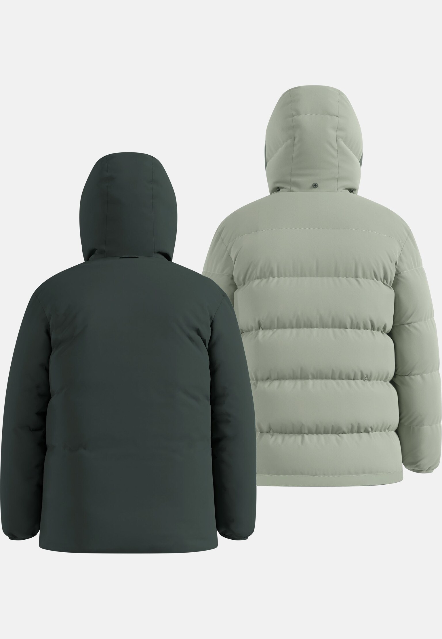 Parka à capuche réversible en duvet Ascent