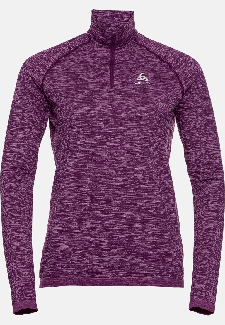The women's Run Easy Yakwarm half-zip mid layer top