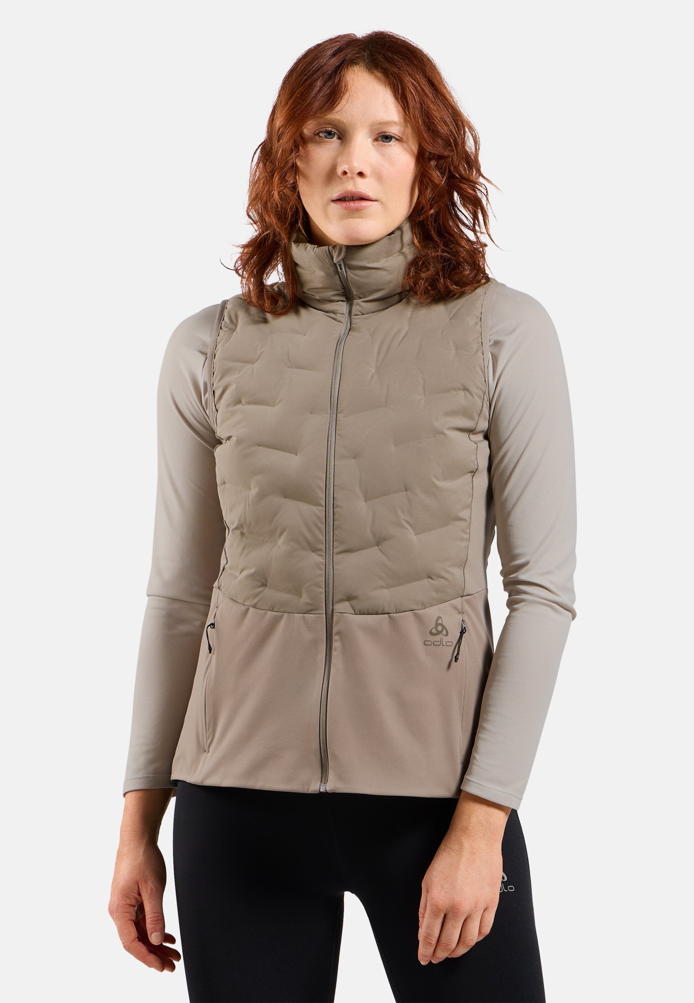 Odlo Zeroweight Insulator Laufweste für Damen - Skilanglauf, Running - beige, XL