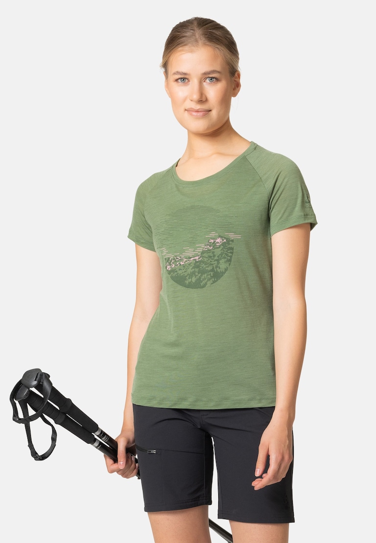 The Ascent Performance Wool Light sunrise t-shirt