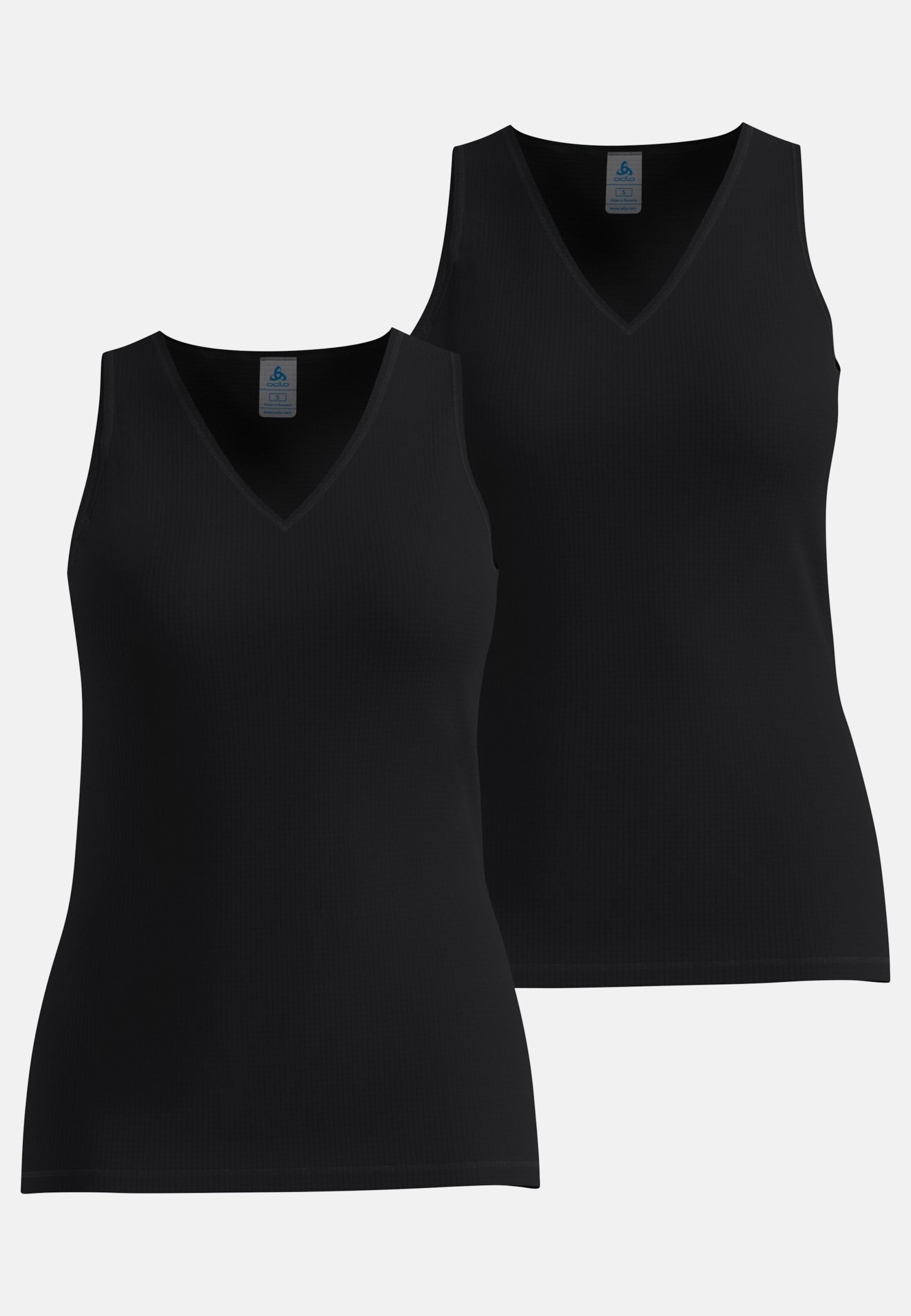 Odlo Ärmelloser Active Light Base Layer mit V‑Ausschnitt für Damen, S, schwarz