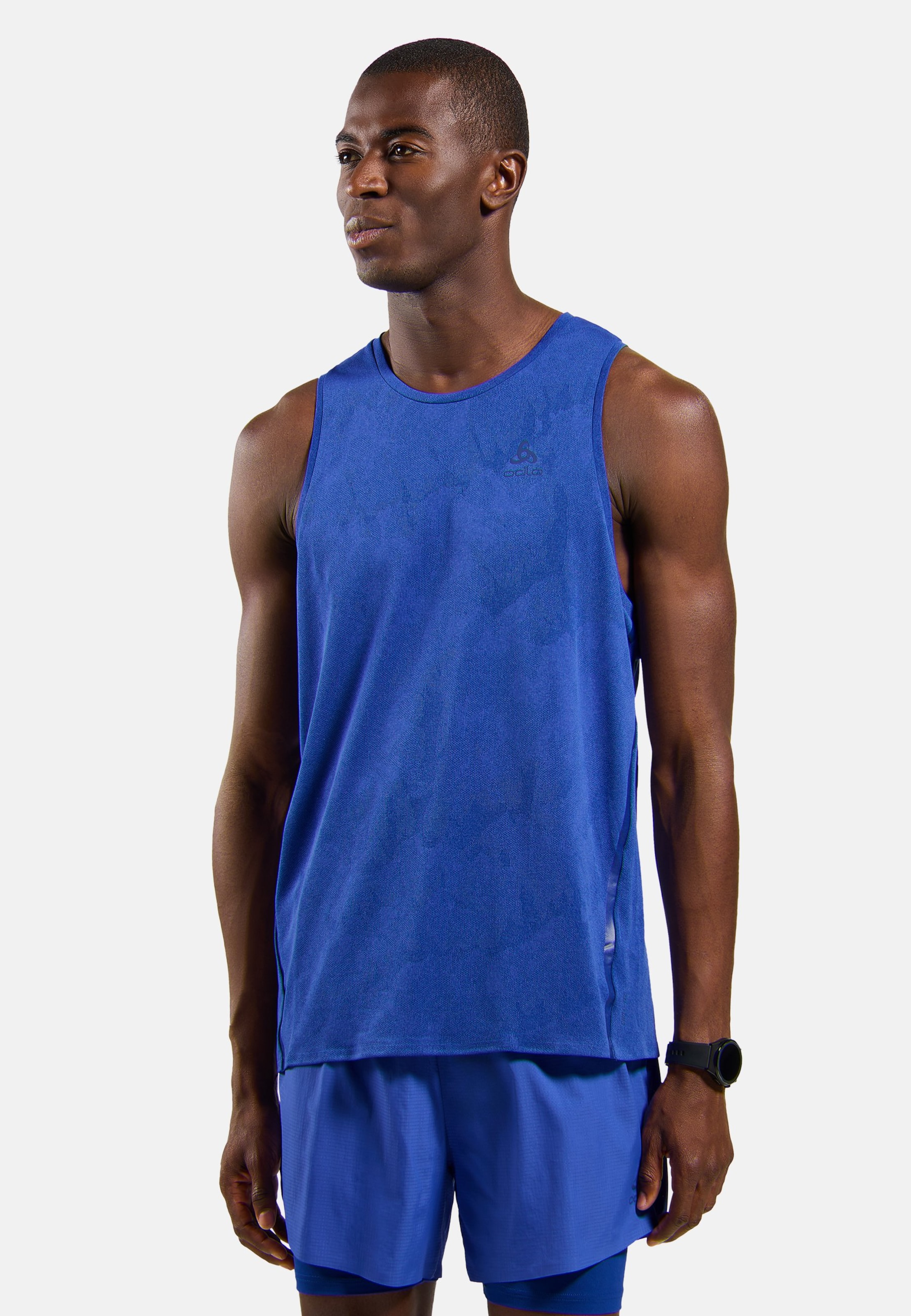 Odlo Zeroweight Engineered Chill-Tec Lauftop mit Rundhalsausschnitt für Herren, XXL, blau