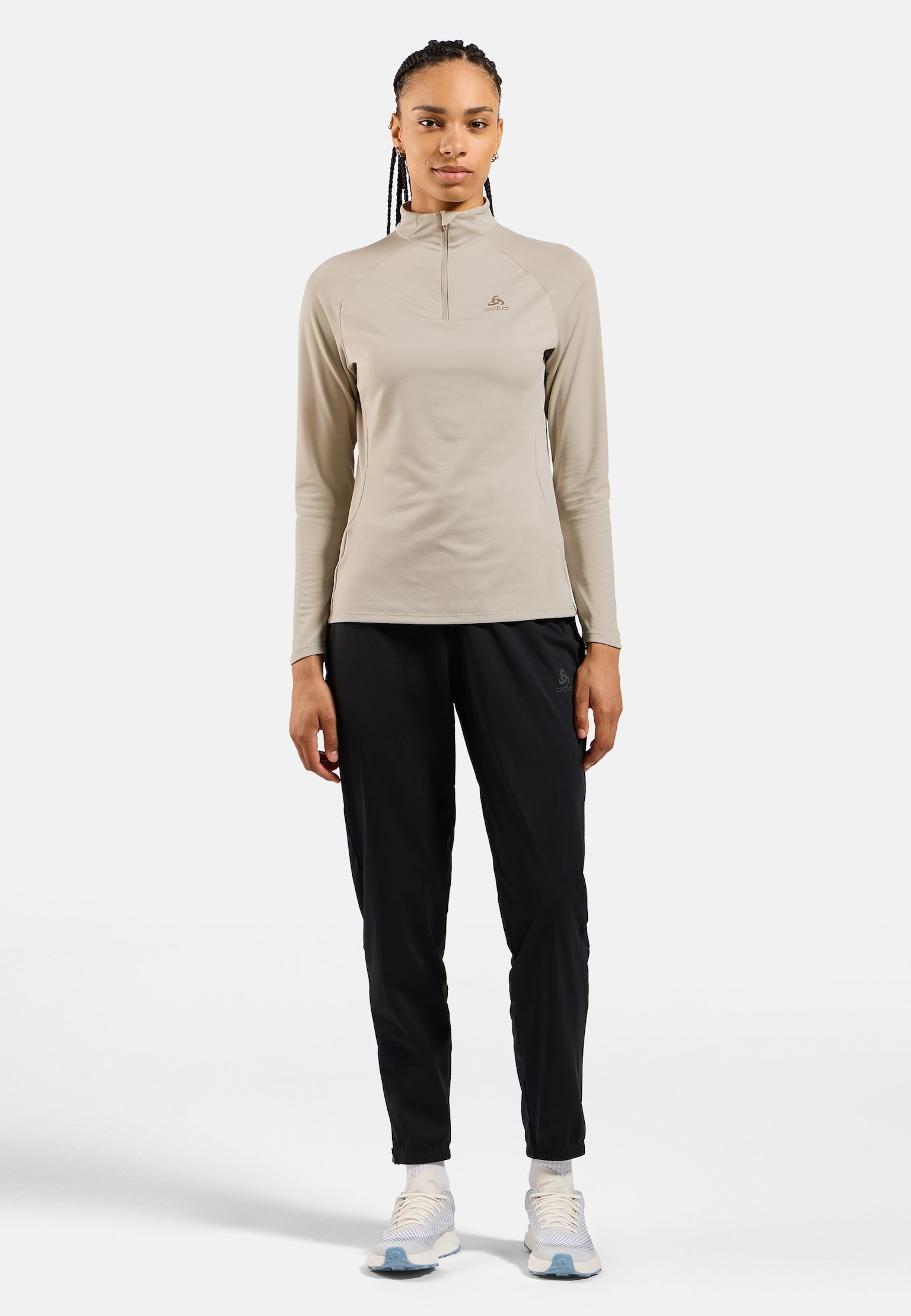 Mid layer running Essentials Ceramiwarm con mezza zip