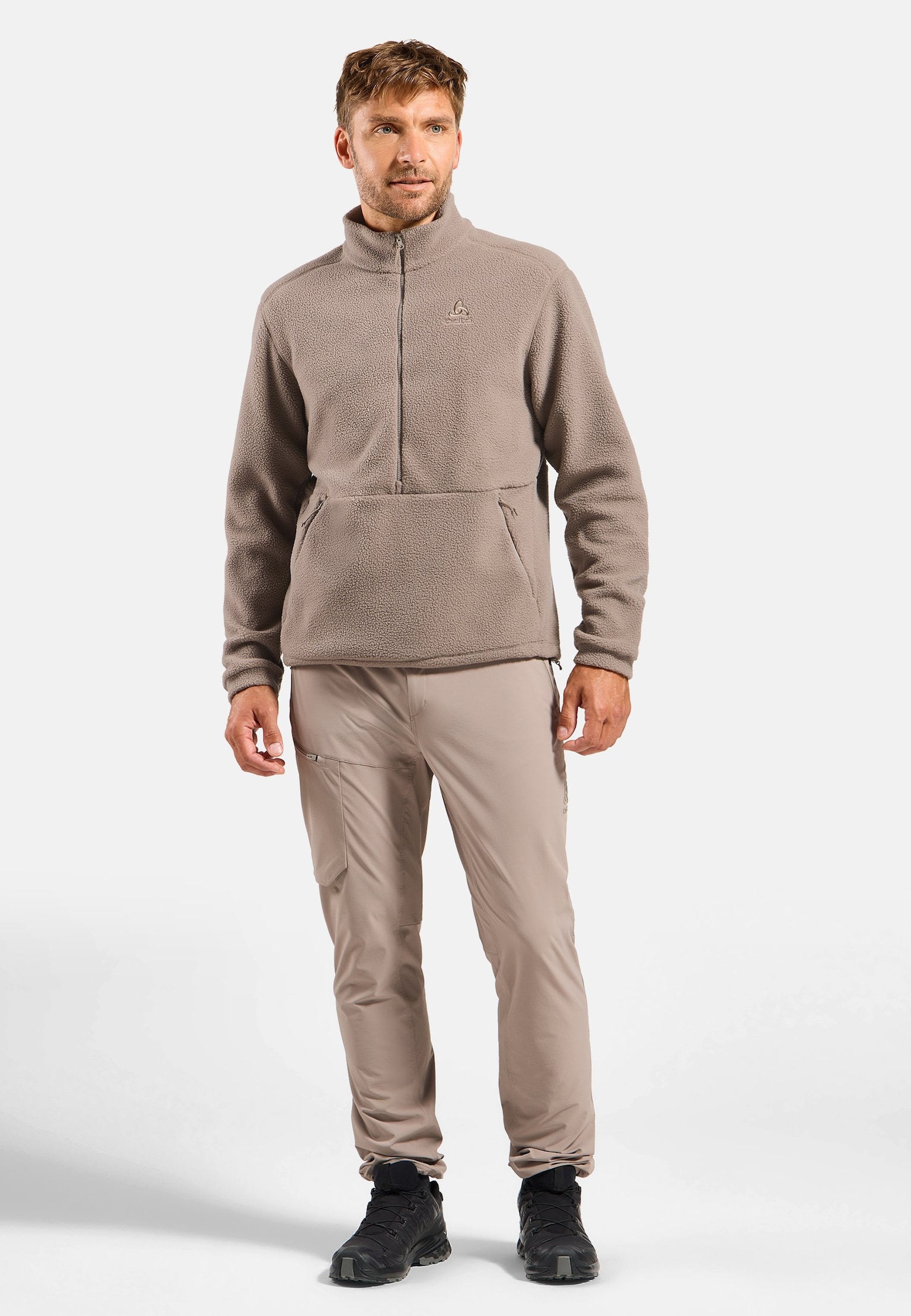 Essential High Pile Solid Half-Zip Mid Layer