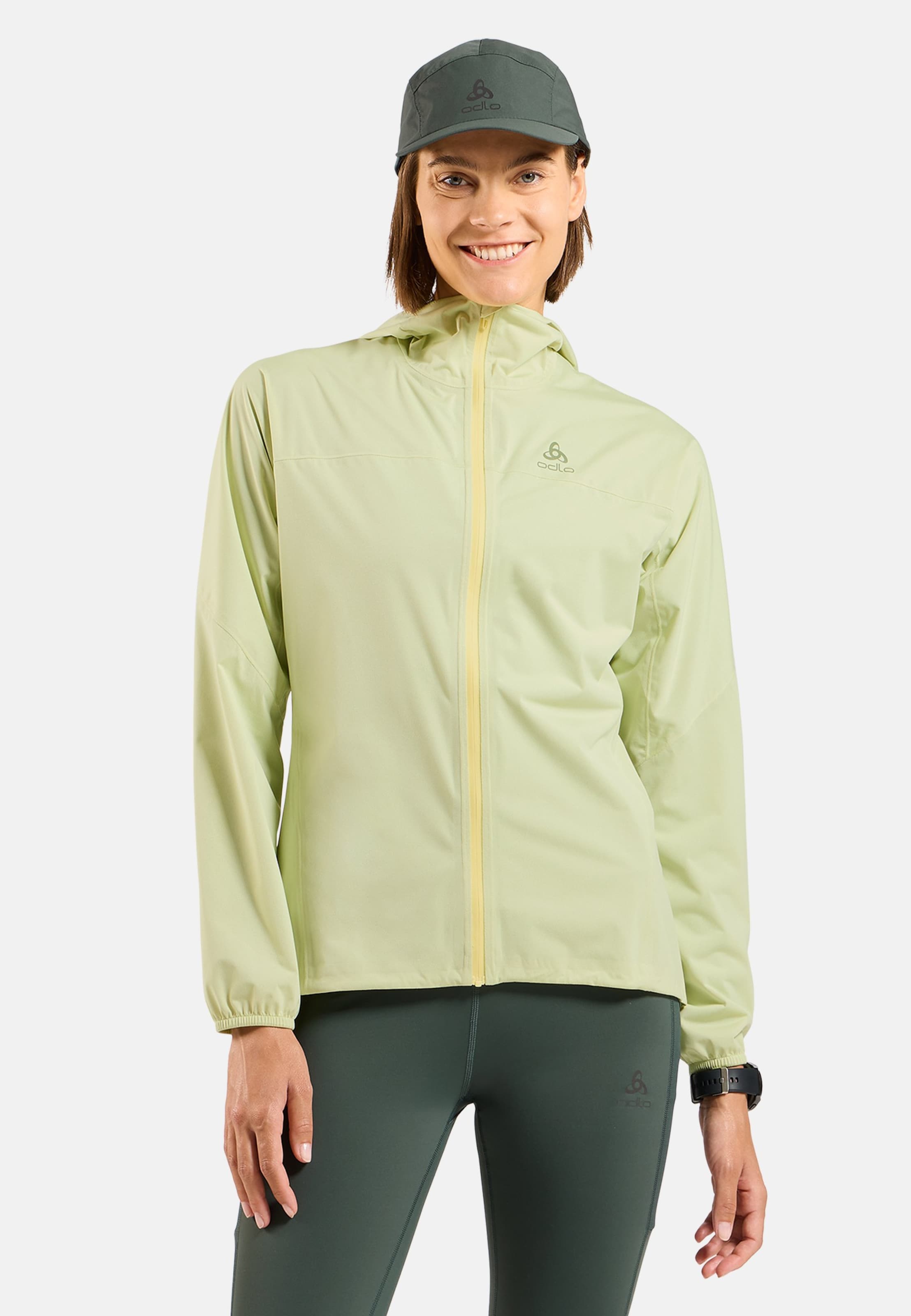 Odlo X-Alp Waterproof Laufjacke für Damen, M, grün