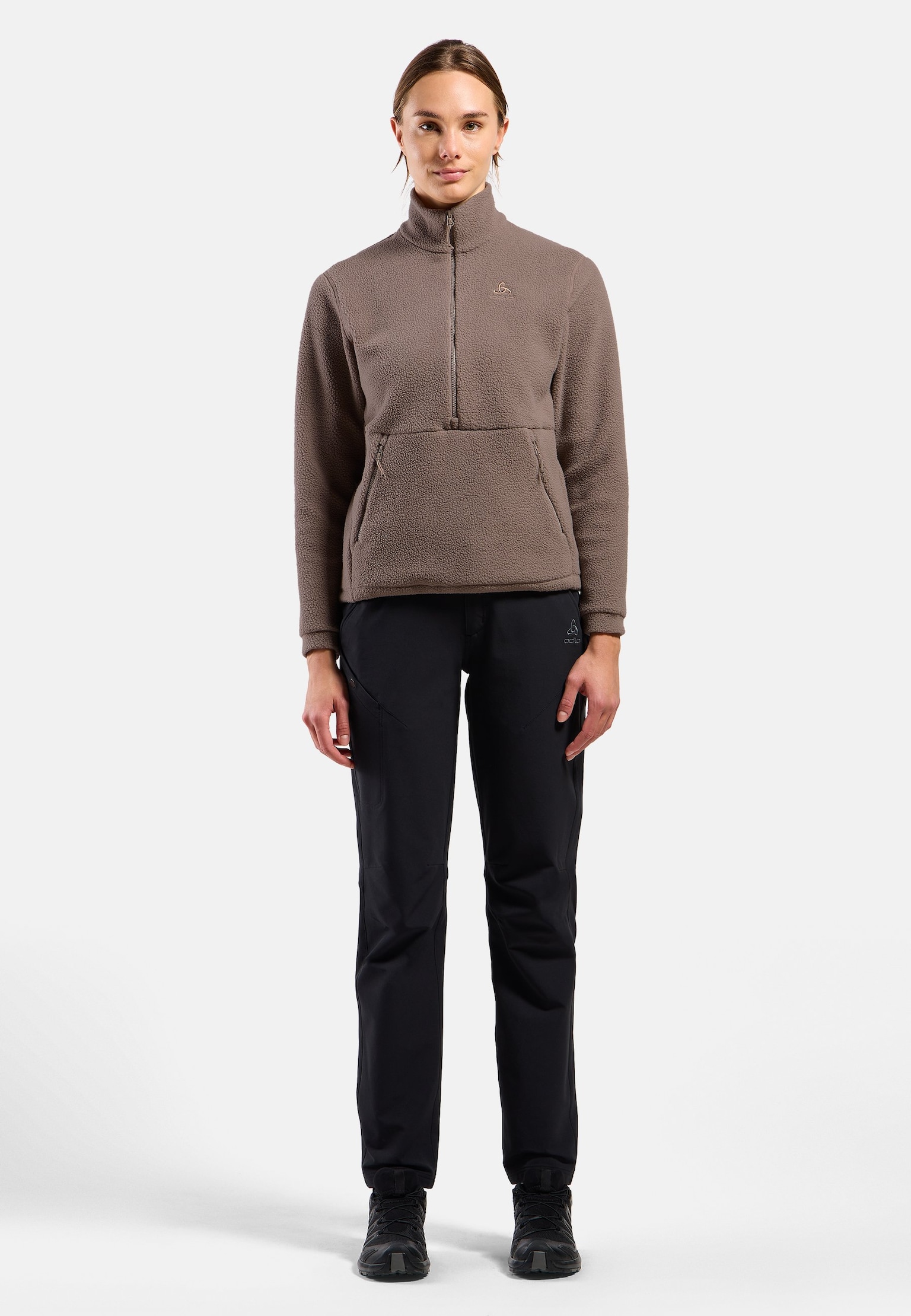 Mid Layer Half-Zip Essential High Pile Solid